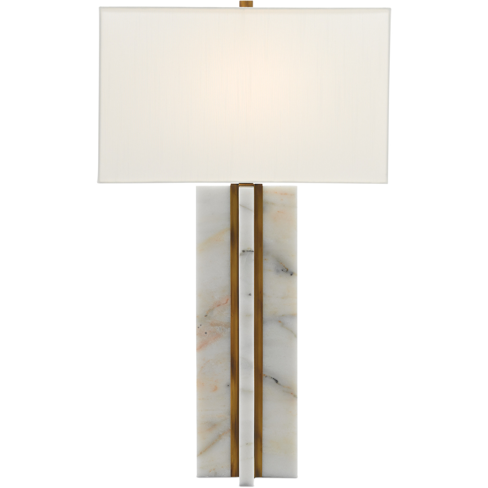Khalil 32.5 inch 150 watt Natural and Antique Brass Table Lamp Portable Light