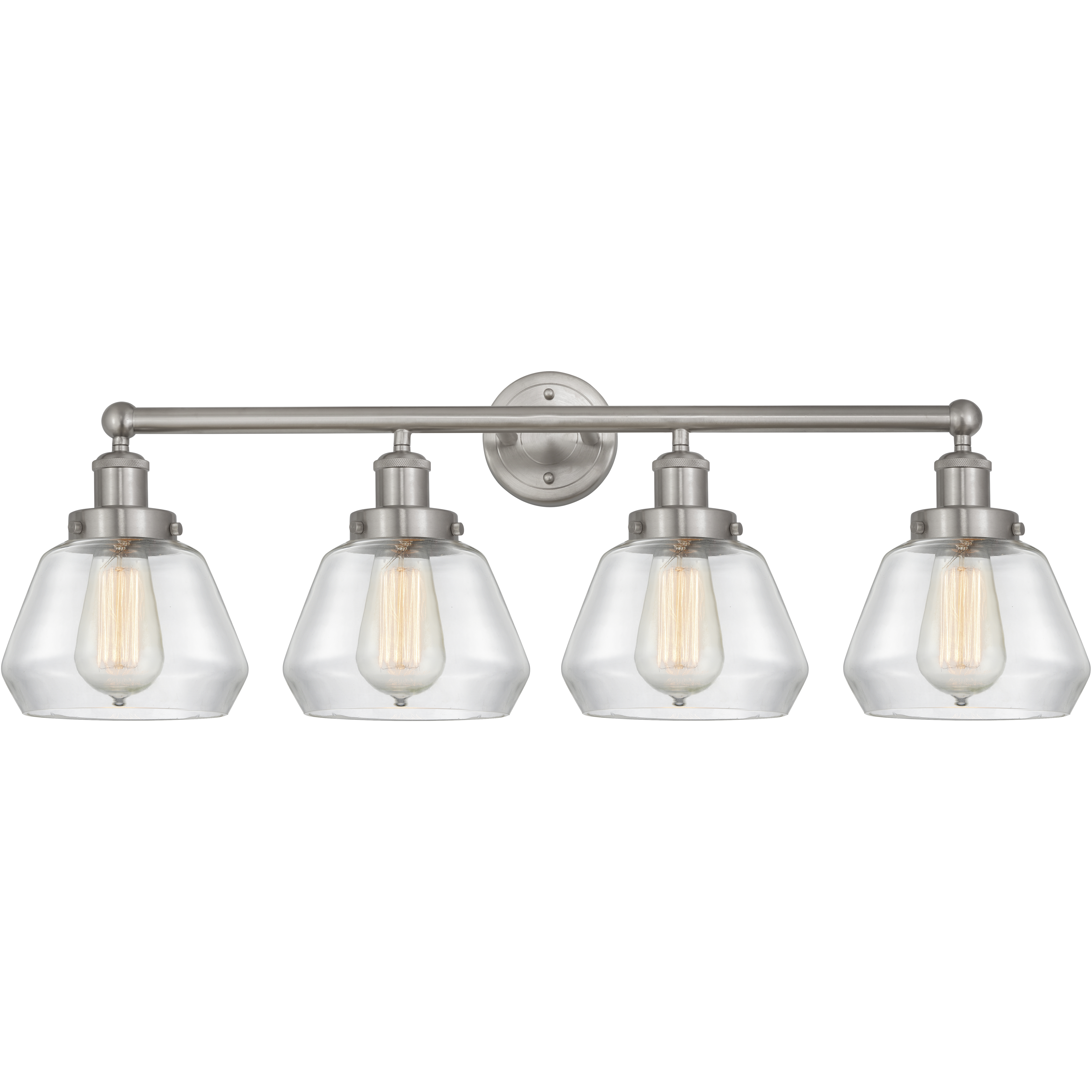 Fulton 4 Light 33.5 inch Brushed Satin Nickel Bath Vanity Light Wall Light