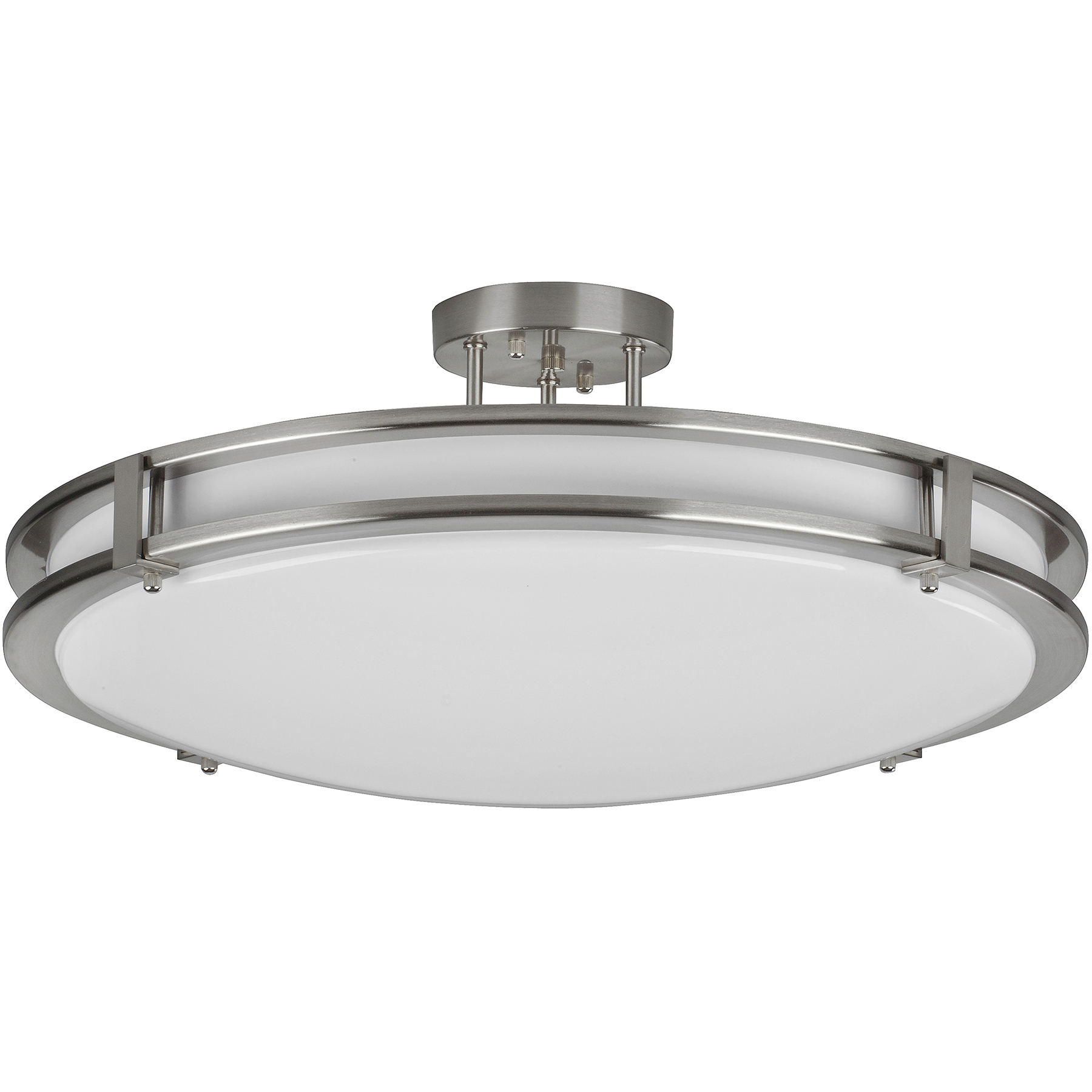 Carlisle LED 24 inch Satin Nickel Semi-Flush Mount Ceiling Light