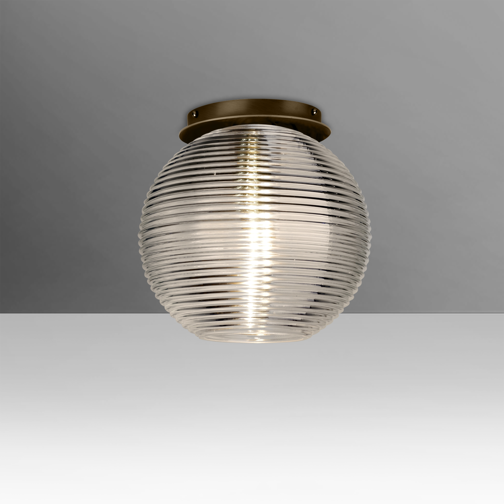 Kristall 8 LED 10 inch Bronze Semi-Flush Mount Ceiling Light