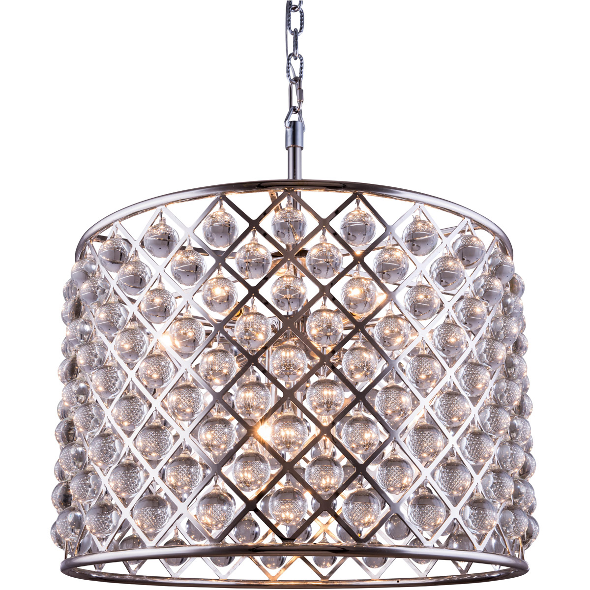 Madison 8 Light 27.5 inch Polished Nickel Pendant Ceiling Light, Urban Classic