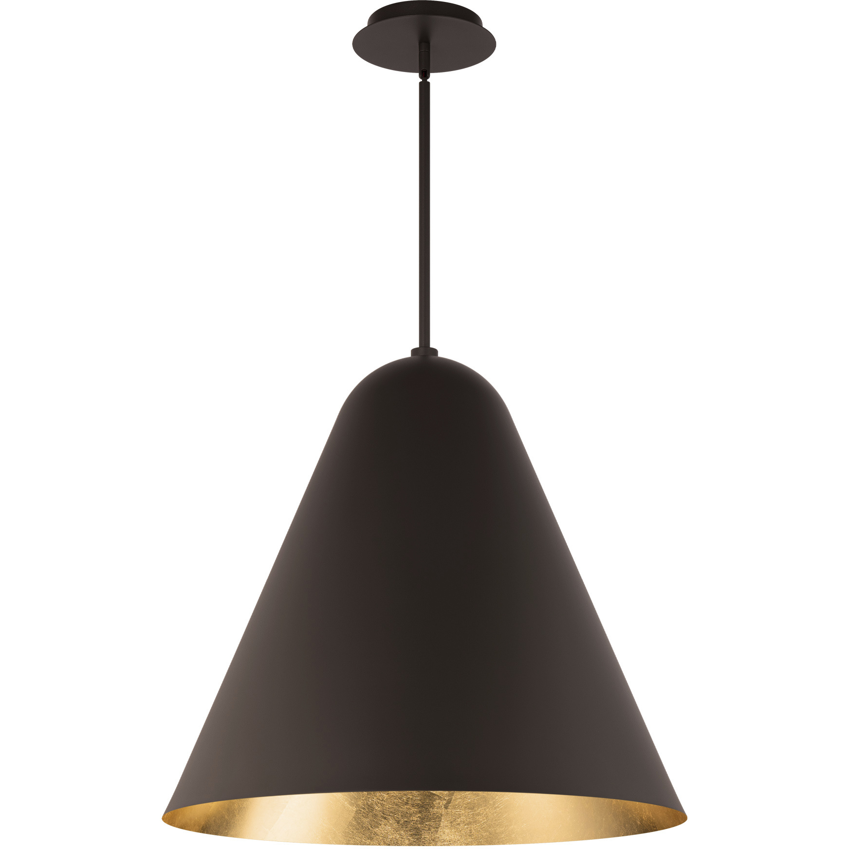 Taper LED 22 inch Bronze and Gold Leaf Pendant Ceiling Light