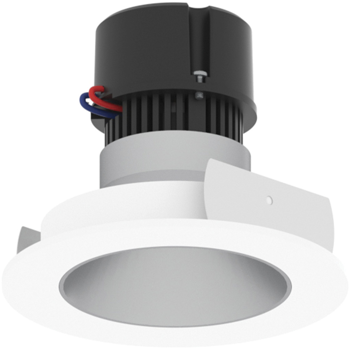 Pearl Haze Reflector / Bright White Flange LED Round Retrofit Reflector in 2700K, Haze / Bright White, 4" Retrofit