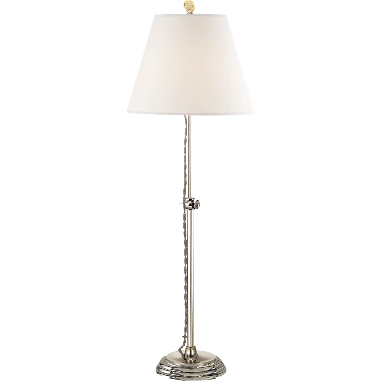 Suzanne Kasler Wyatt 20.5 inch 60 watt Polished Nickel Accent Lamp Portable Light in Linen