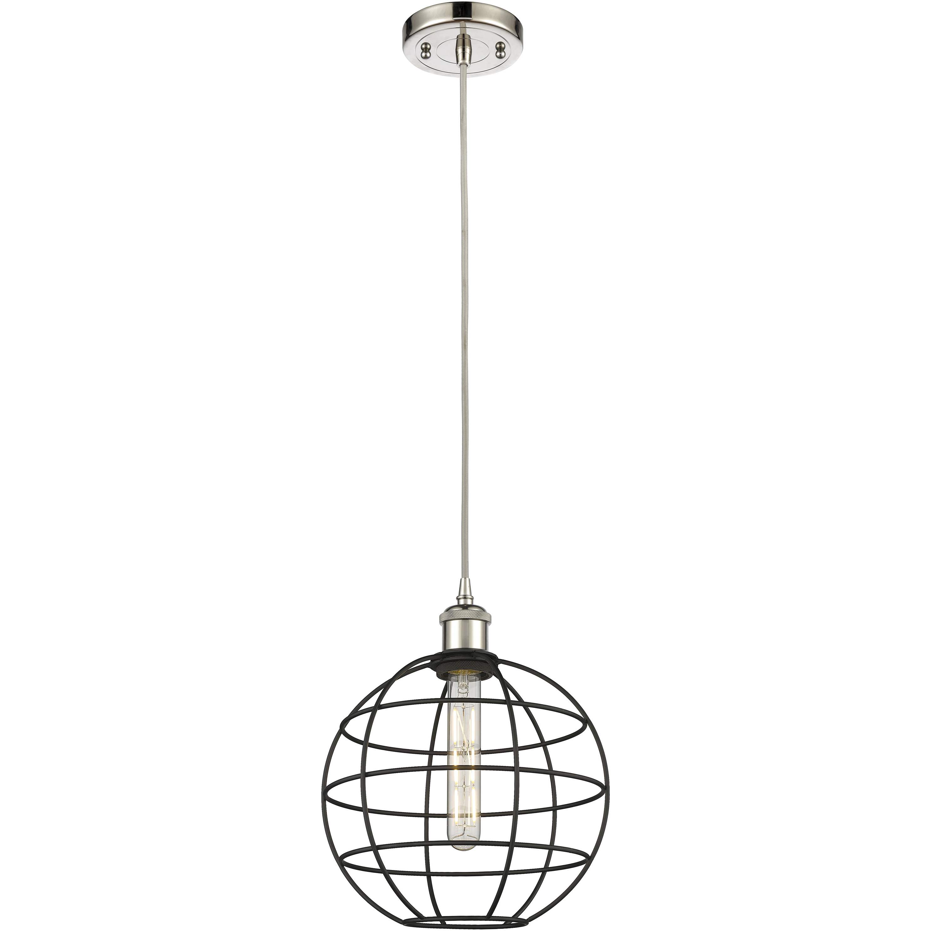 Lake Placid 1 Light 10 inch Polished Nickel Pendant Ceiling Light