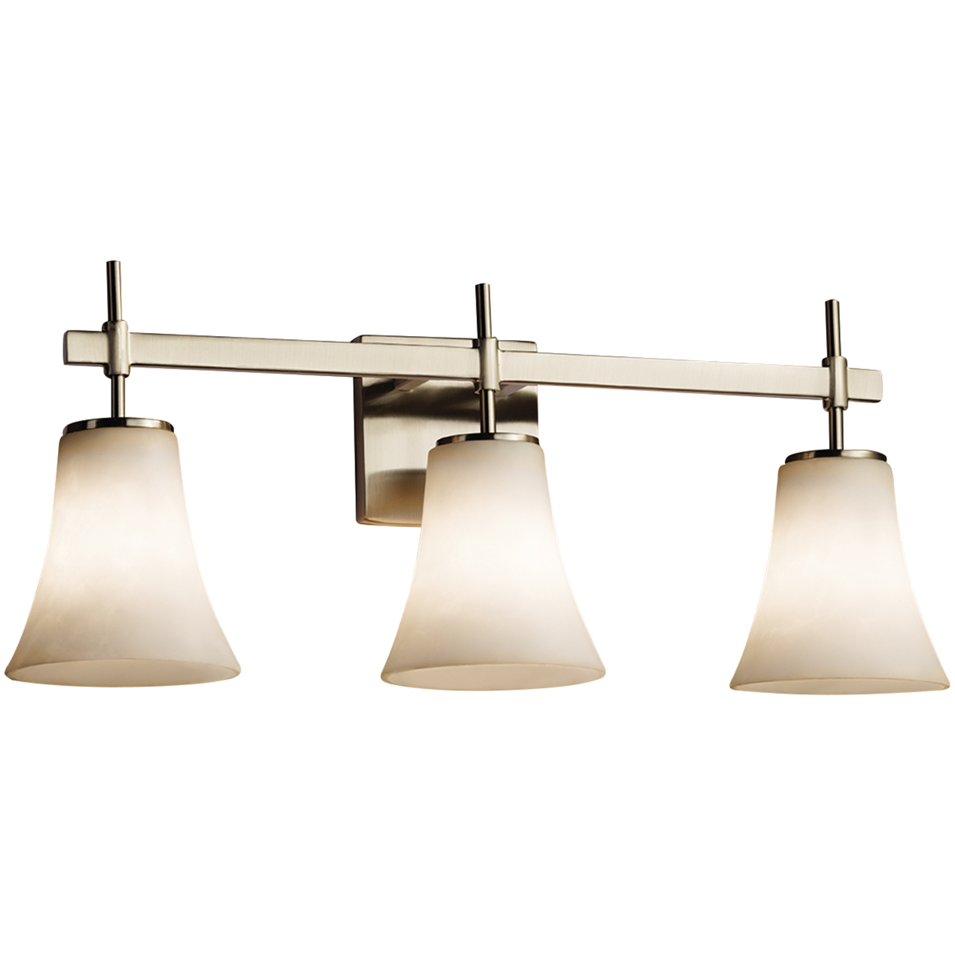 Clouds LED 23.5 inch Brushed Nickel Vanity Light Wall Light in 2100 Lm LED, Round Flared