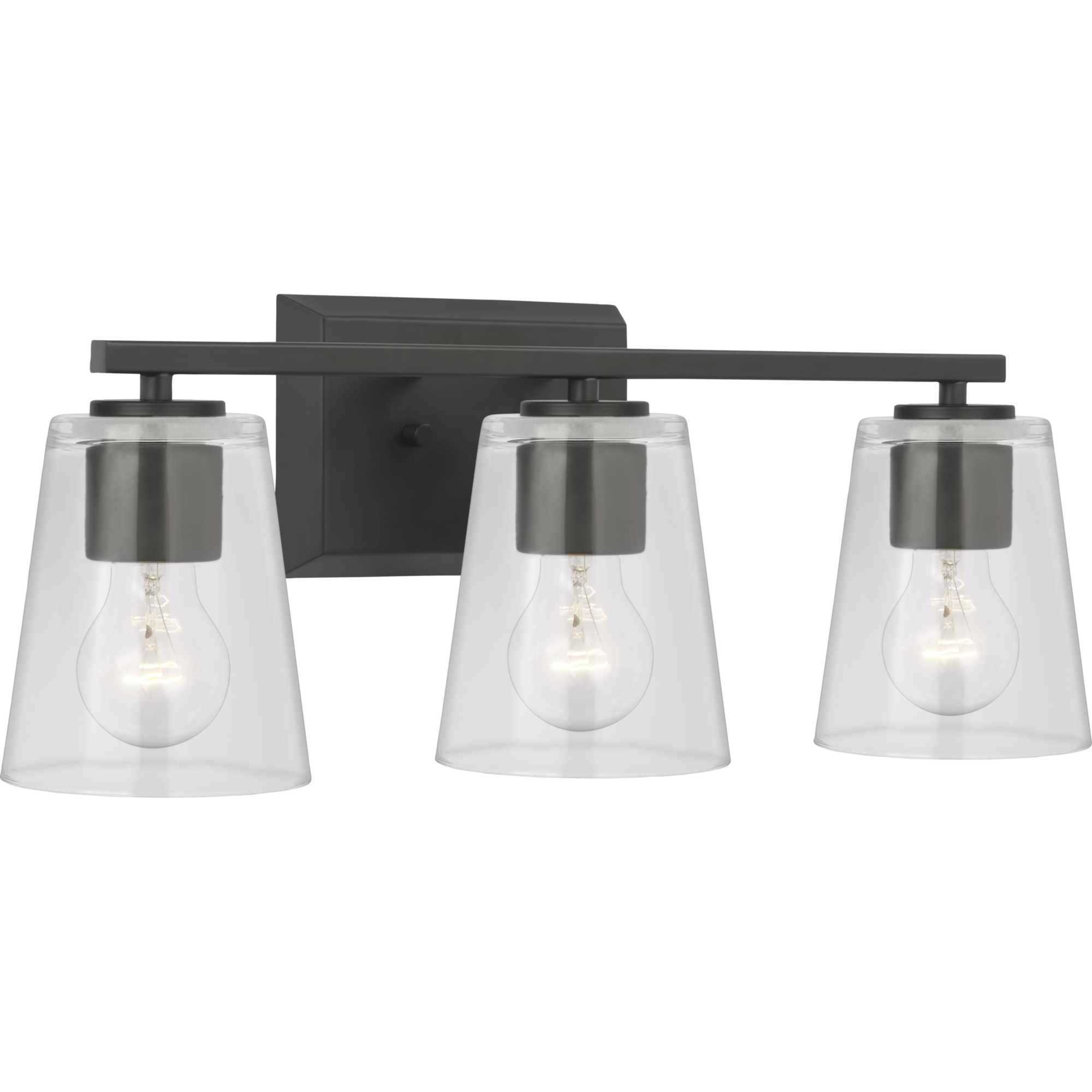 Vertex 3 Light 20.87 inch Matte Black Bath Light Wall Light