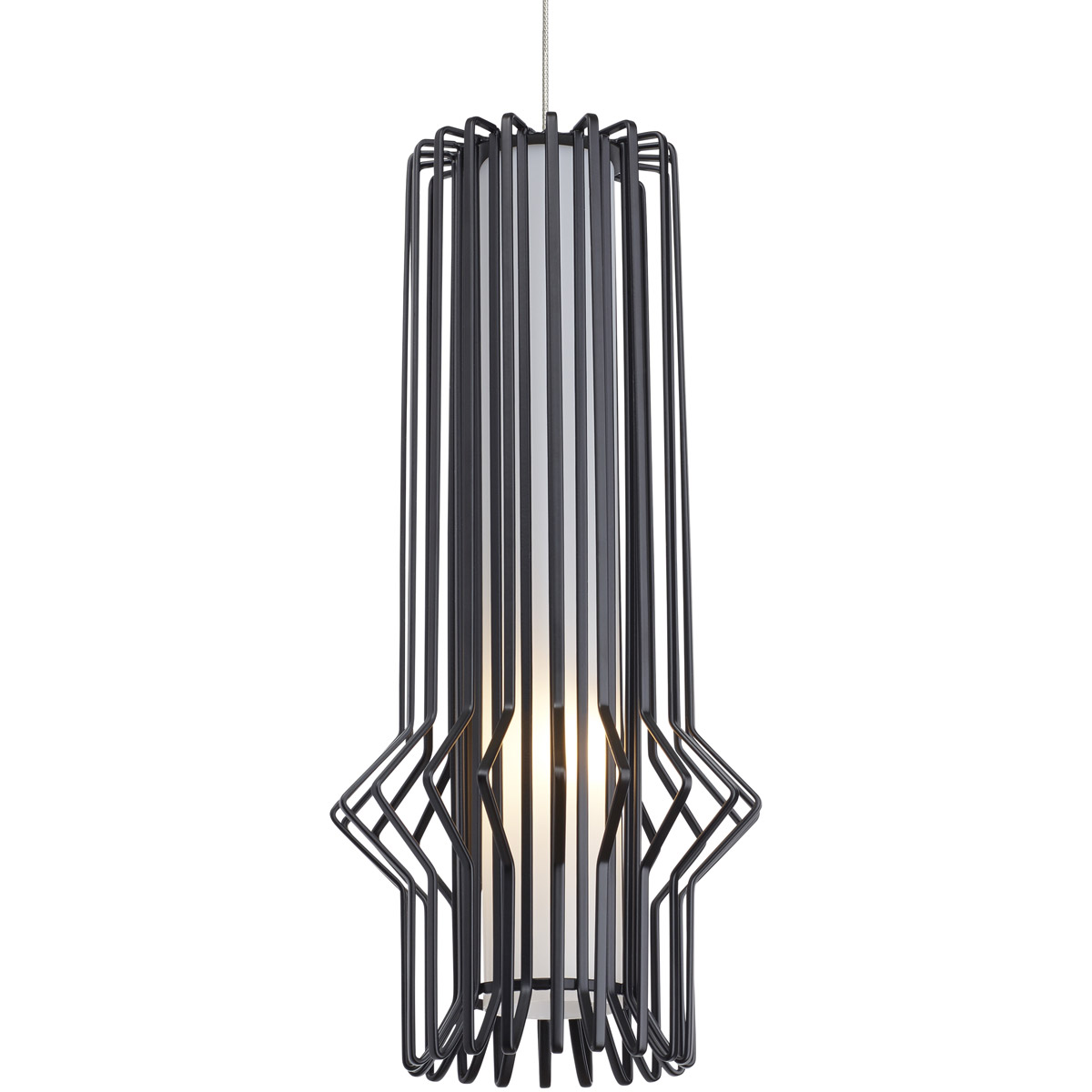 Sean Lavin Mini Syrma 1 Light 12 Satin Nickel Low-Voltage Pendant Ceiling Light in Halogen, MonoRail, Matte Black