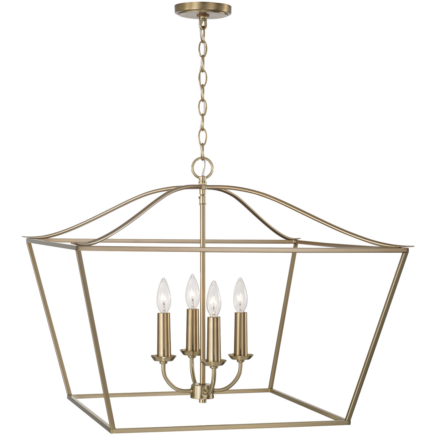 Grady 4 Light 27.5 inch Matte Brass Pendant Ceiling Light