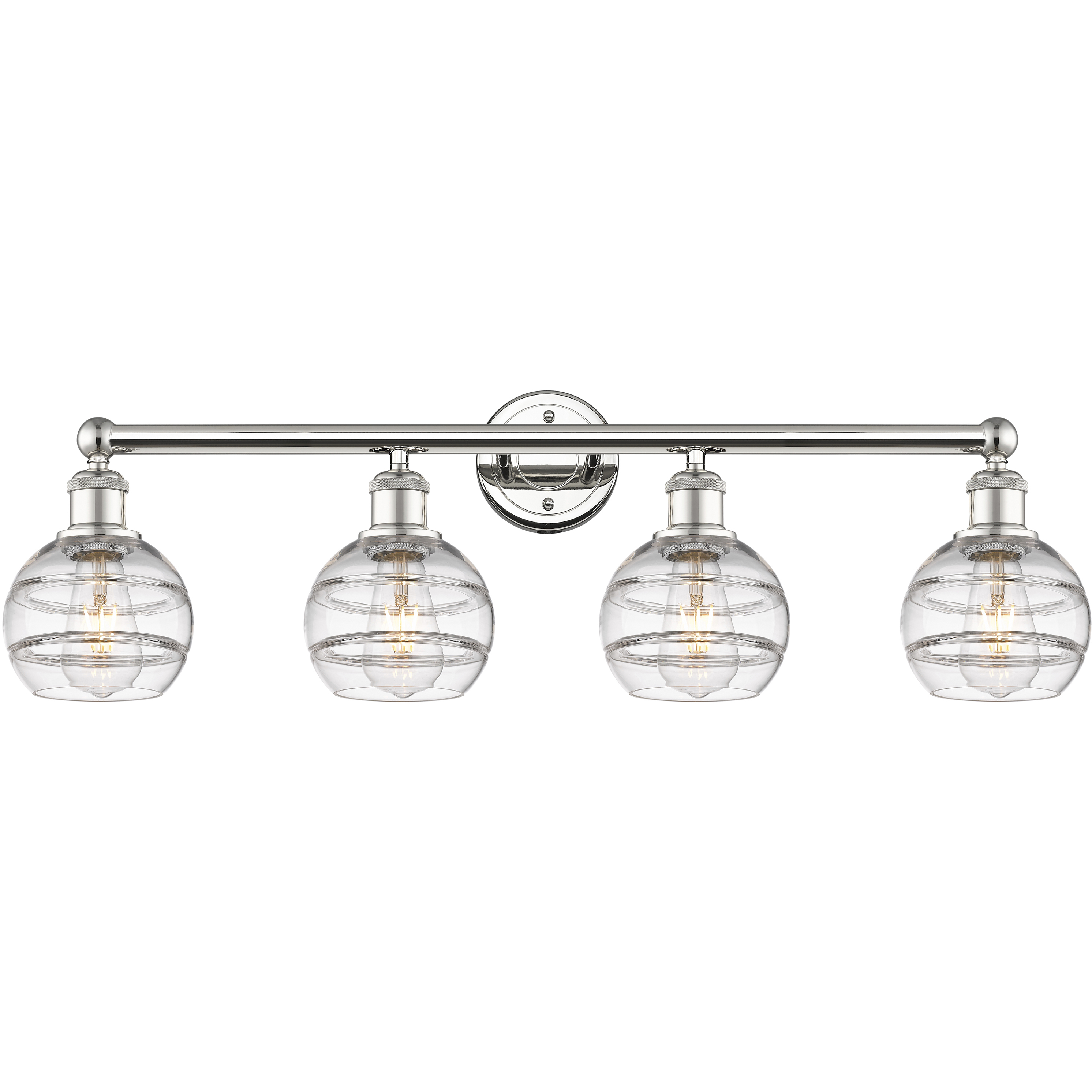 Edison Rochester 4 Light 32.88 inch Polished Nickel Bath Vanity Light Wall Light
