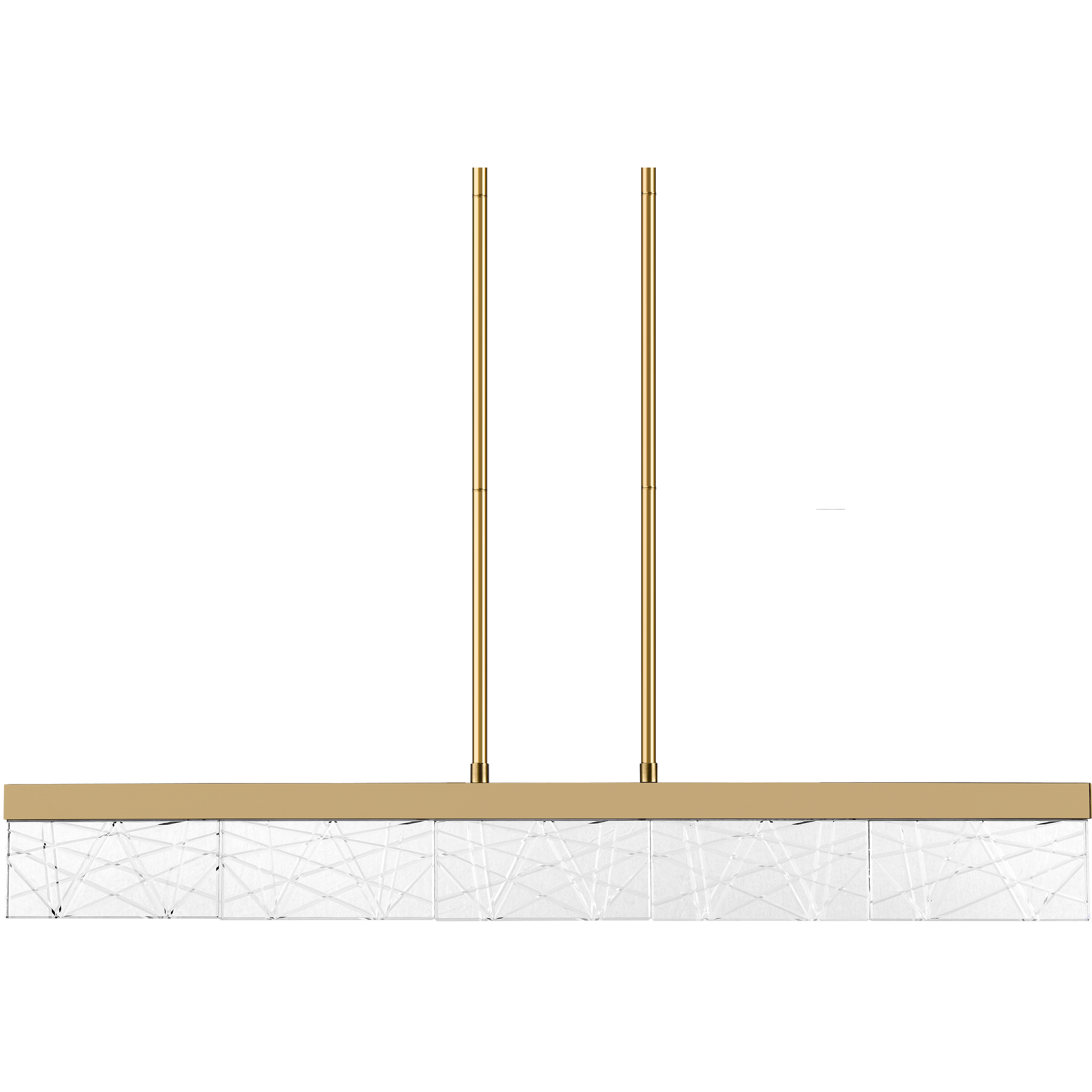 Lucus 1 Light 43.25 inch Aged Brass Linear Pendant Ceiling Light