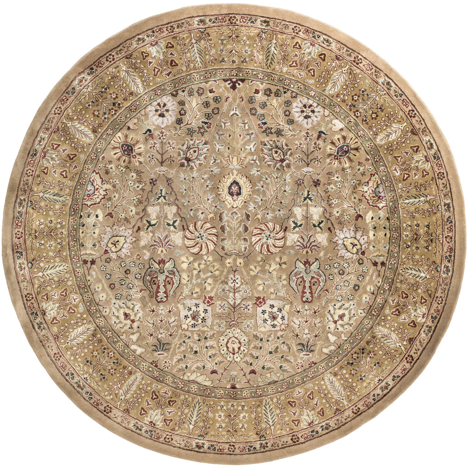 Breckenridge 93 X 93 inch Light Beige / Light Brown / Burgandy / Olive / Medium Brown Handmade Rug
