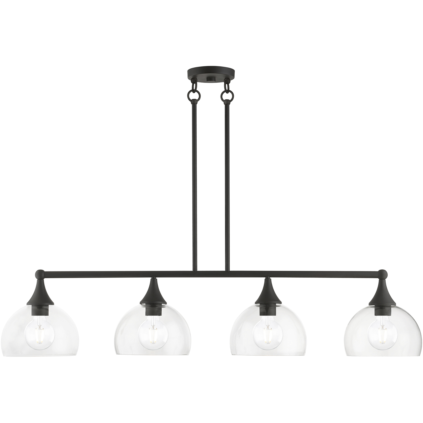 Glendon 4 Light 8.25 inch Bronze Large Linear Chandelier Ceiling Light