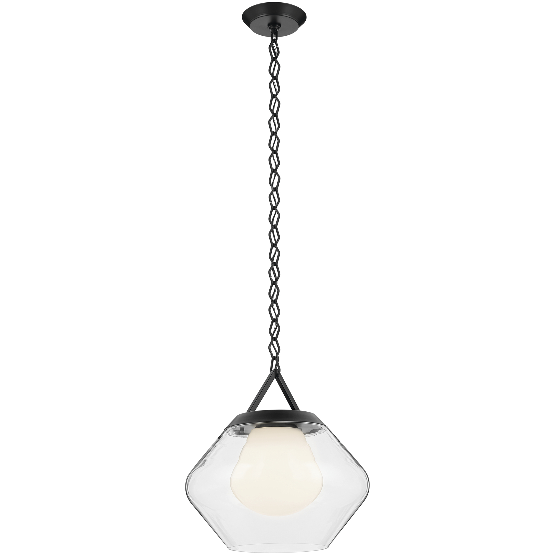 Nella 1 Light Black Pendant Ceiling Light