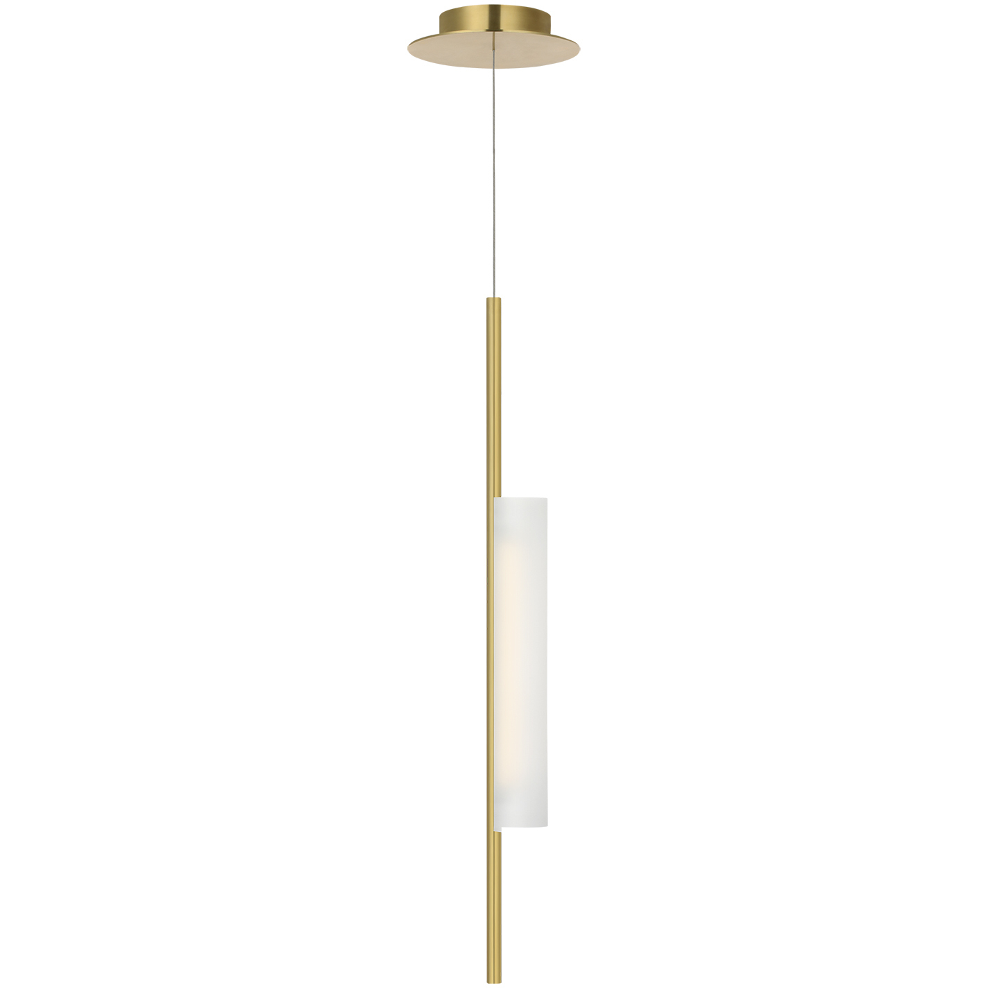 Barbara Barry Windchime LED 2.5 inch Soft Brass Single Pendant Ceiling Light