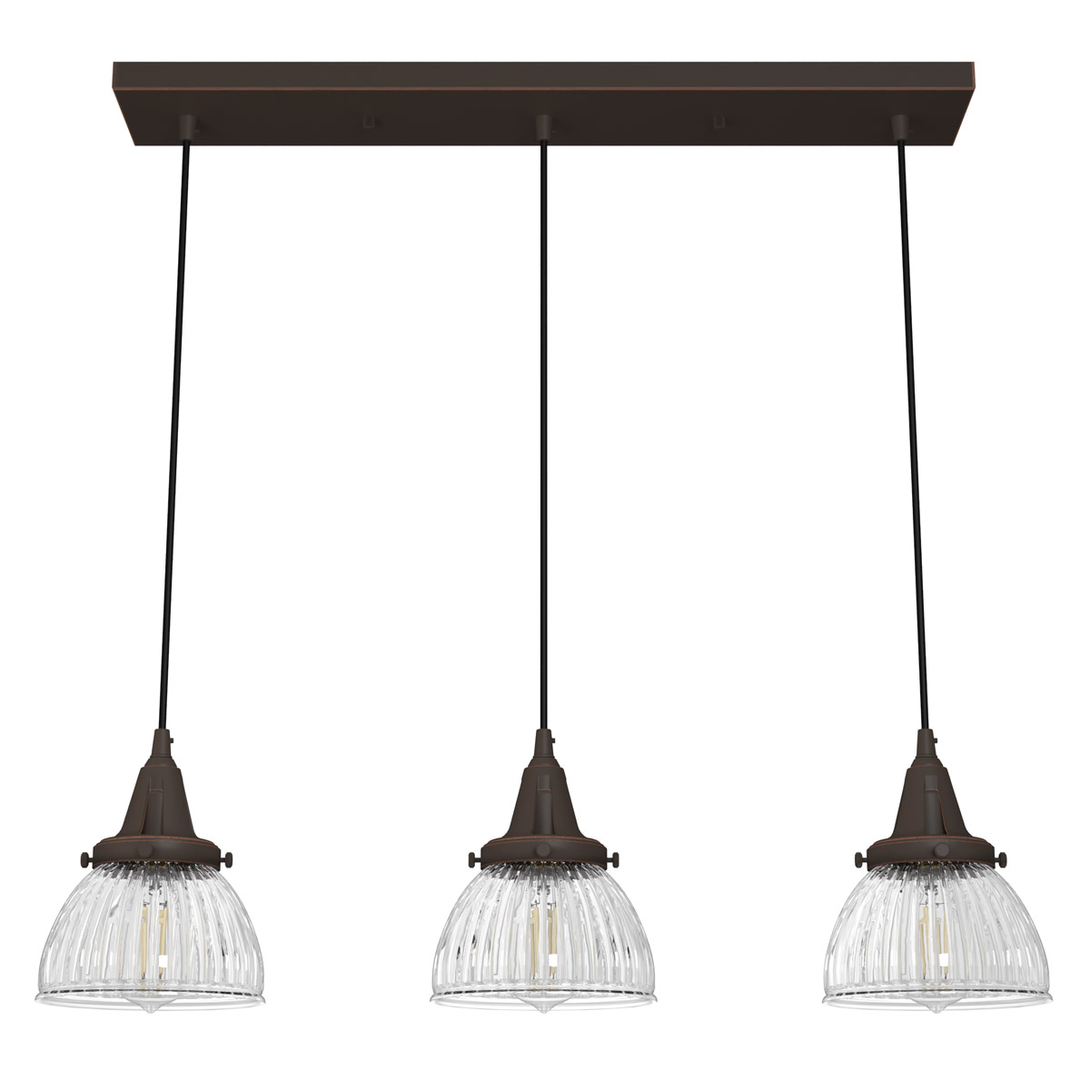 Cypress Grove 3 Light 31 inch Onyx Bengal Linear Cluster Pendant Ceiling Light
