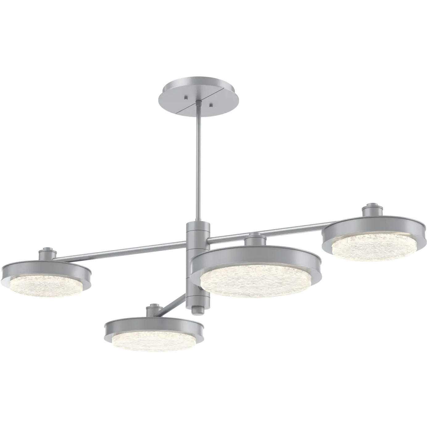 Iris LED 49 inch Classic Silver Mobile Chandelier Ceiling Light
