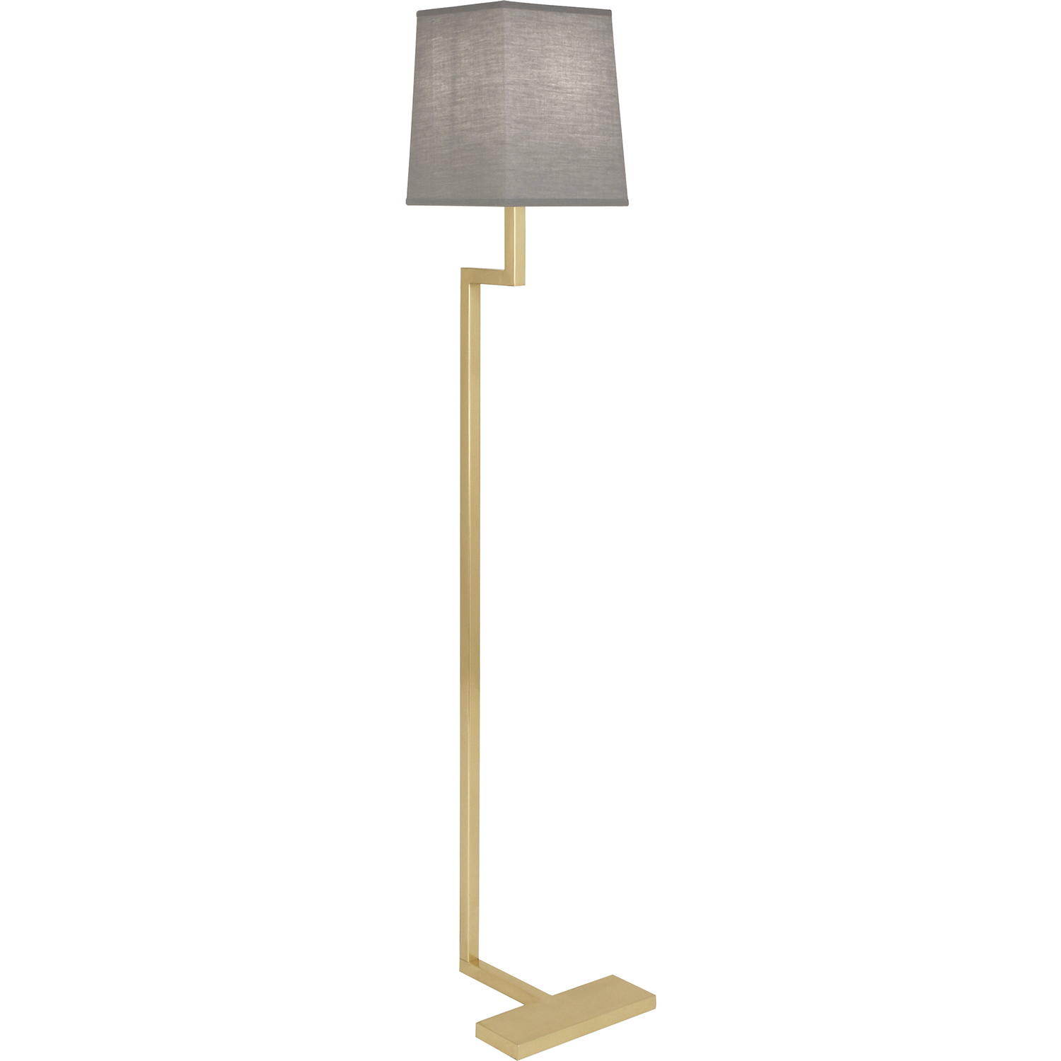 Doughnut 48.75 inch 100 watt Natural Brass Floor Lamp Portable Light in Smoke Gray