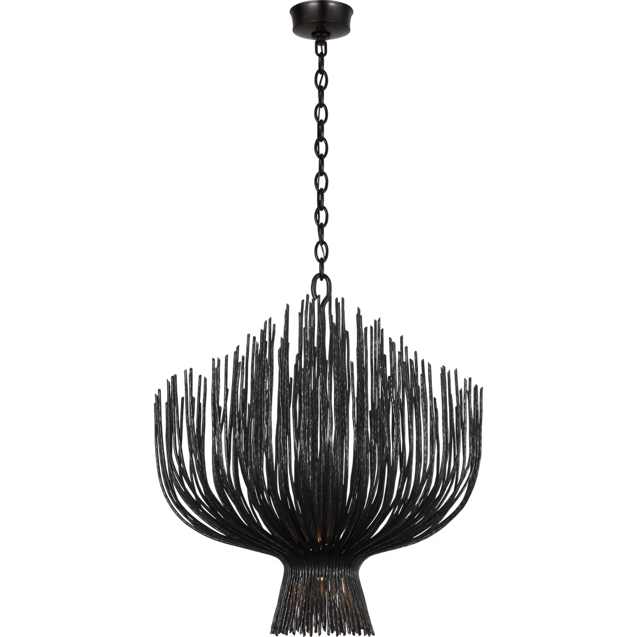 Chapman & Myers Astra LED 31.75 inch Aged Iron Sculpted Chandelier Ceiling Light