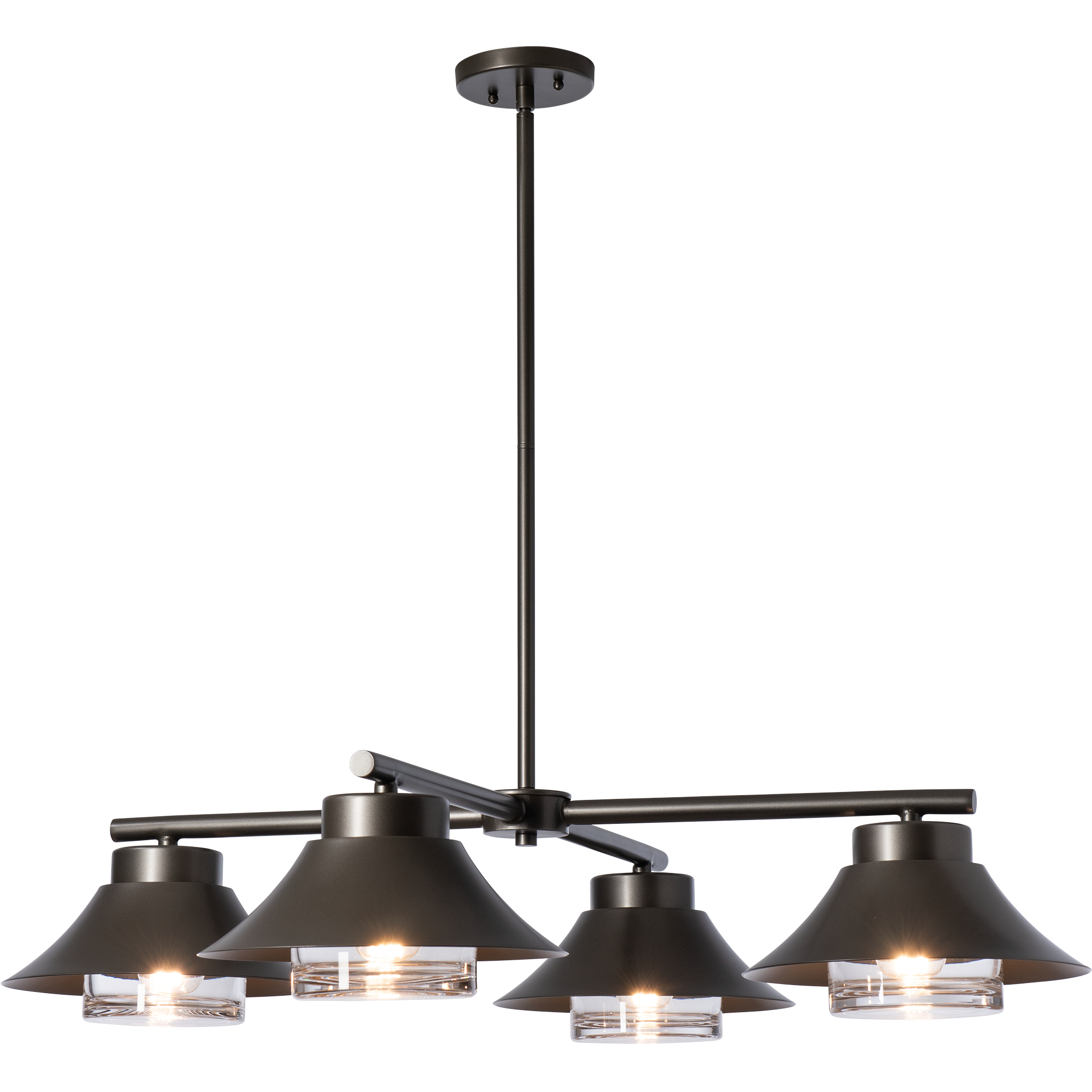 Stowe 4 Light 38.2 inch Coastal Dark Smoke Outdoor Pendant