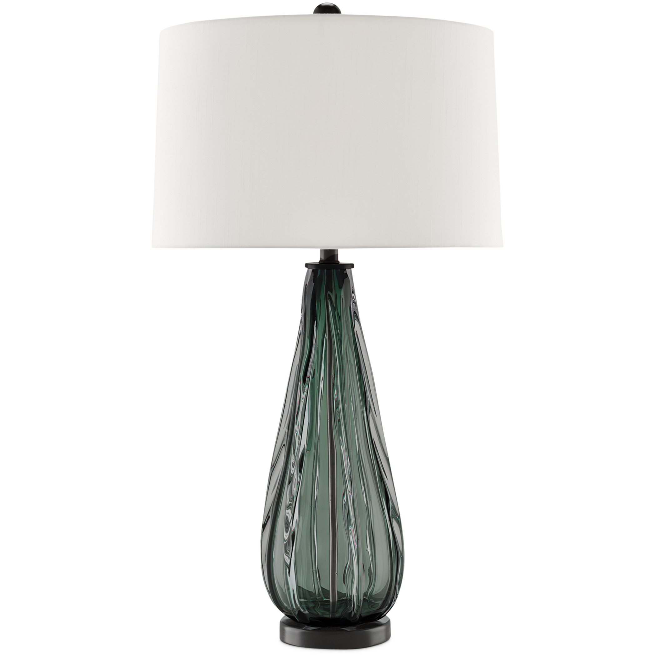 Nightcap 33.25 inch 150 watt Blue-Gray and Clear Table Lamp Portable Light