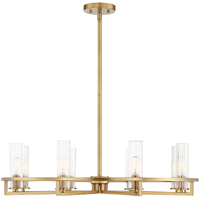 Bolton 8 Light 31 inch Warm Brass Chandelier Ceiling Light