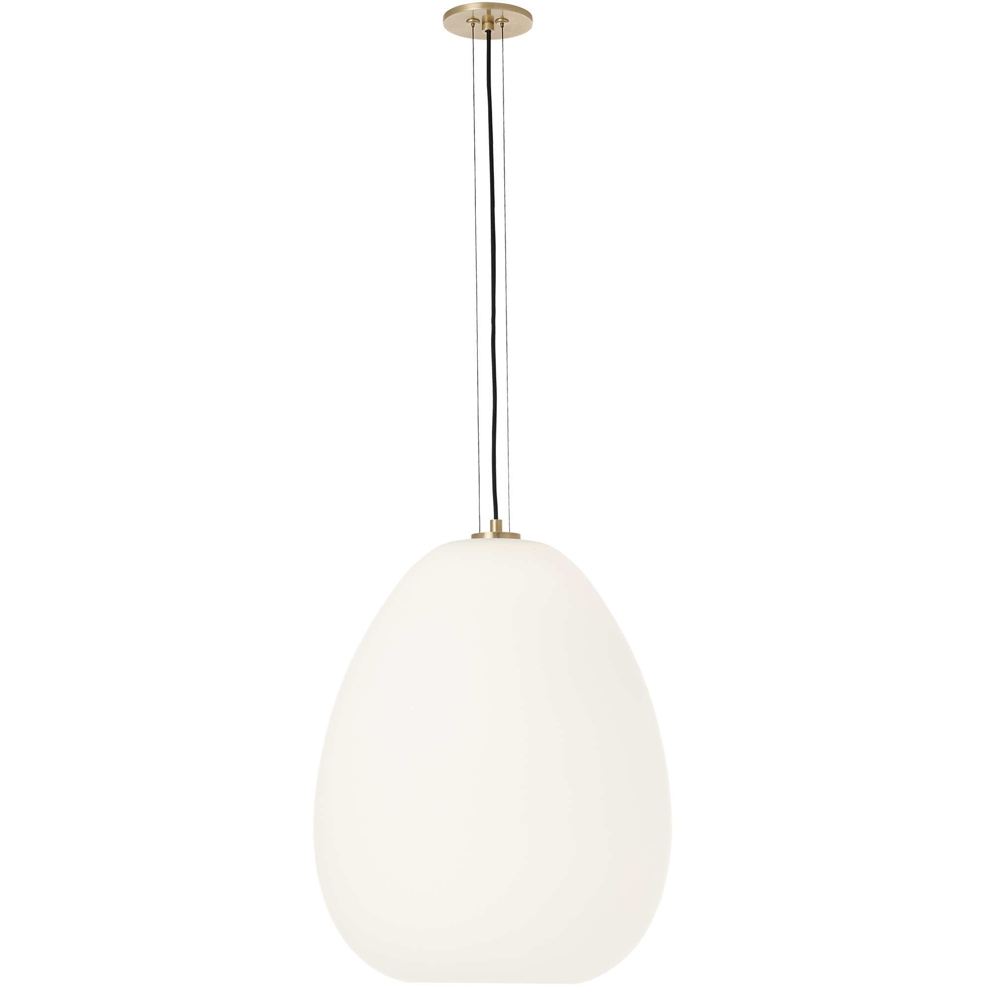 Sean Lavin Kapoor LED Opal/Natural Brass Pendant Ceiling Light, Integrated LED