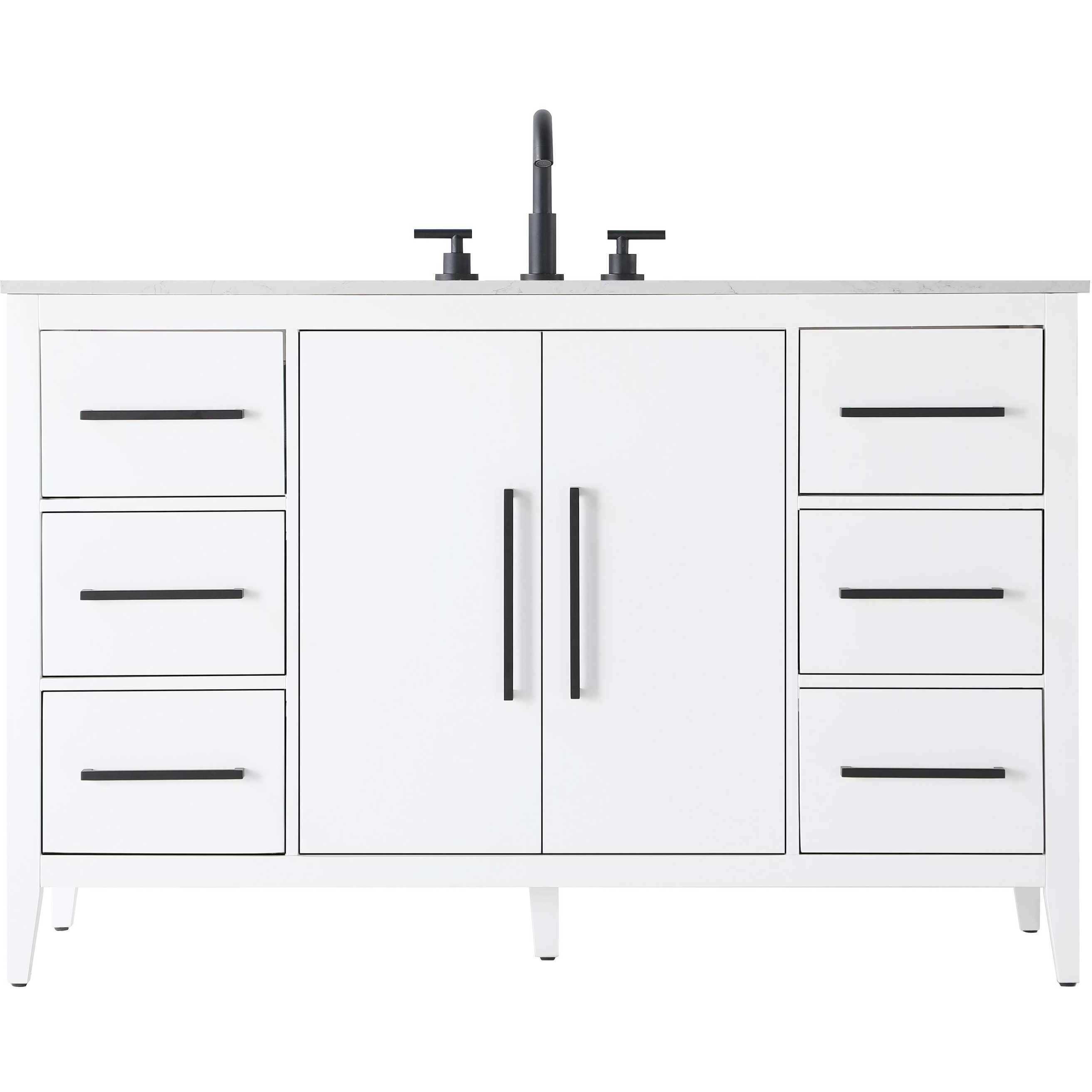 Millie 54 X 35 inch White Bathroom Vanity Cabinet