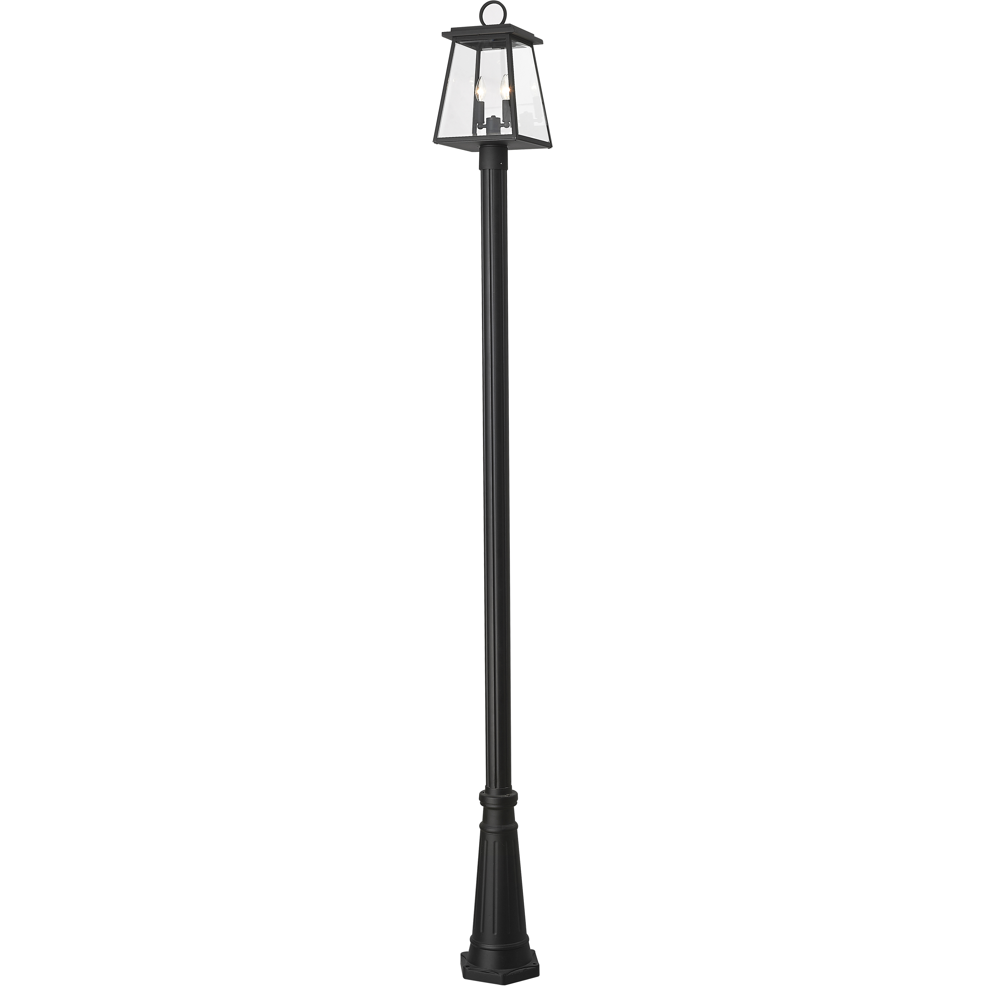 Broughton 2 Light 113.25 inch Black Outdoor Post Mounted Fixture
