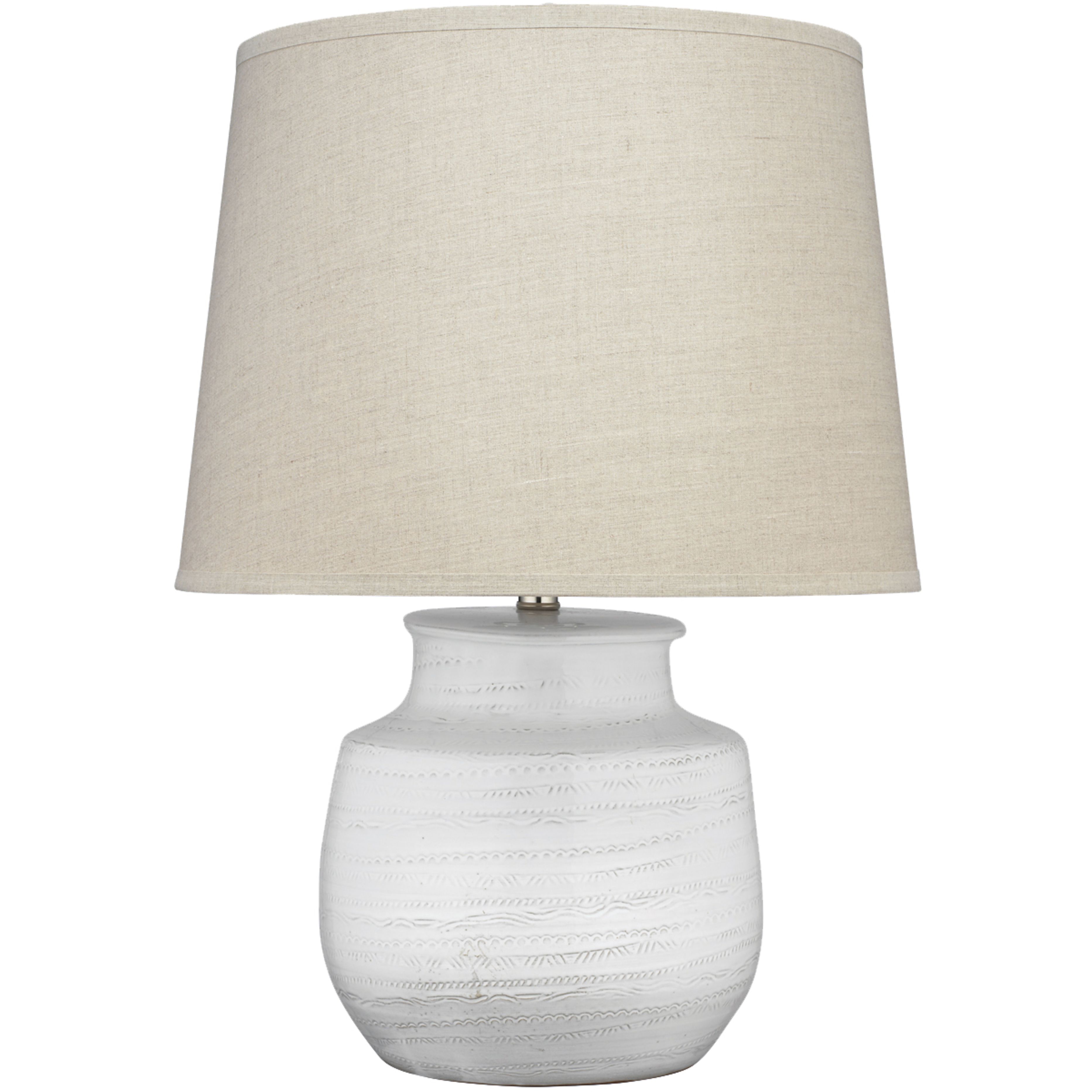 Trace 26 inch 150 watt White Table Lamp Portable Light