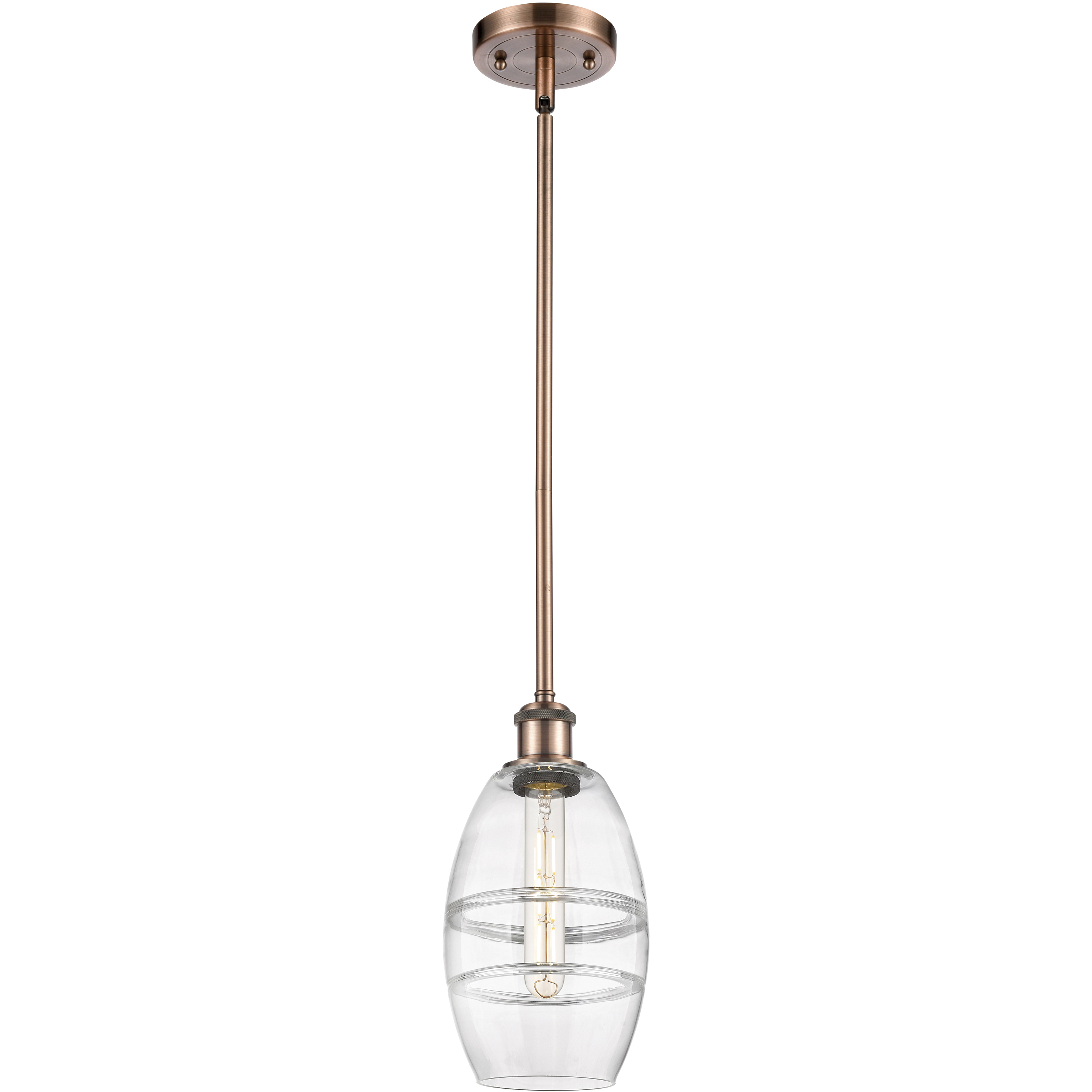 Ballston Vaz 1 Light 5.88 inch Antique Copper Stem Hung Mini Pendant Ceiling Light