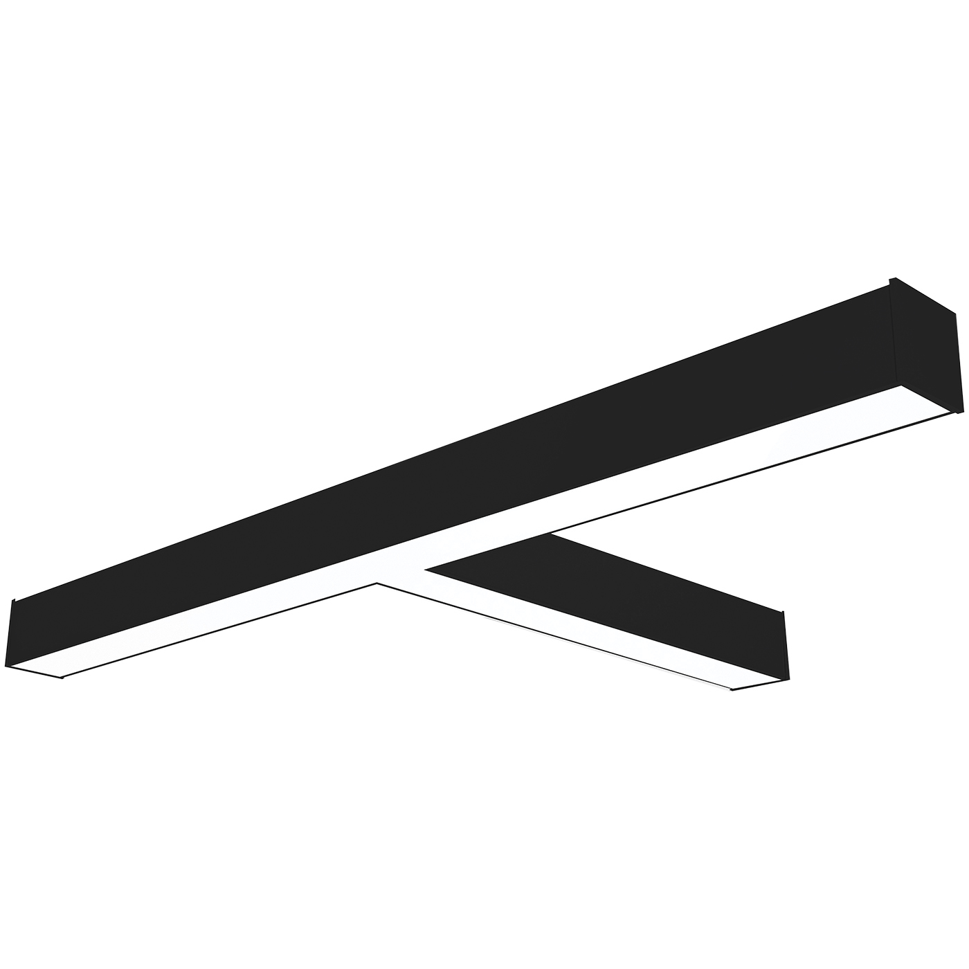 L-Line 19 inch Black LED Direct Linear Ceiling Light, Selectable Lumens, Selectable CCT
