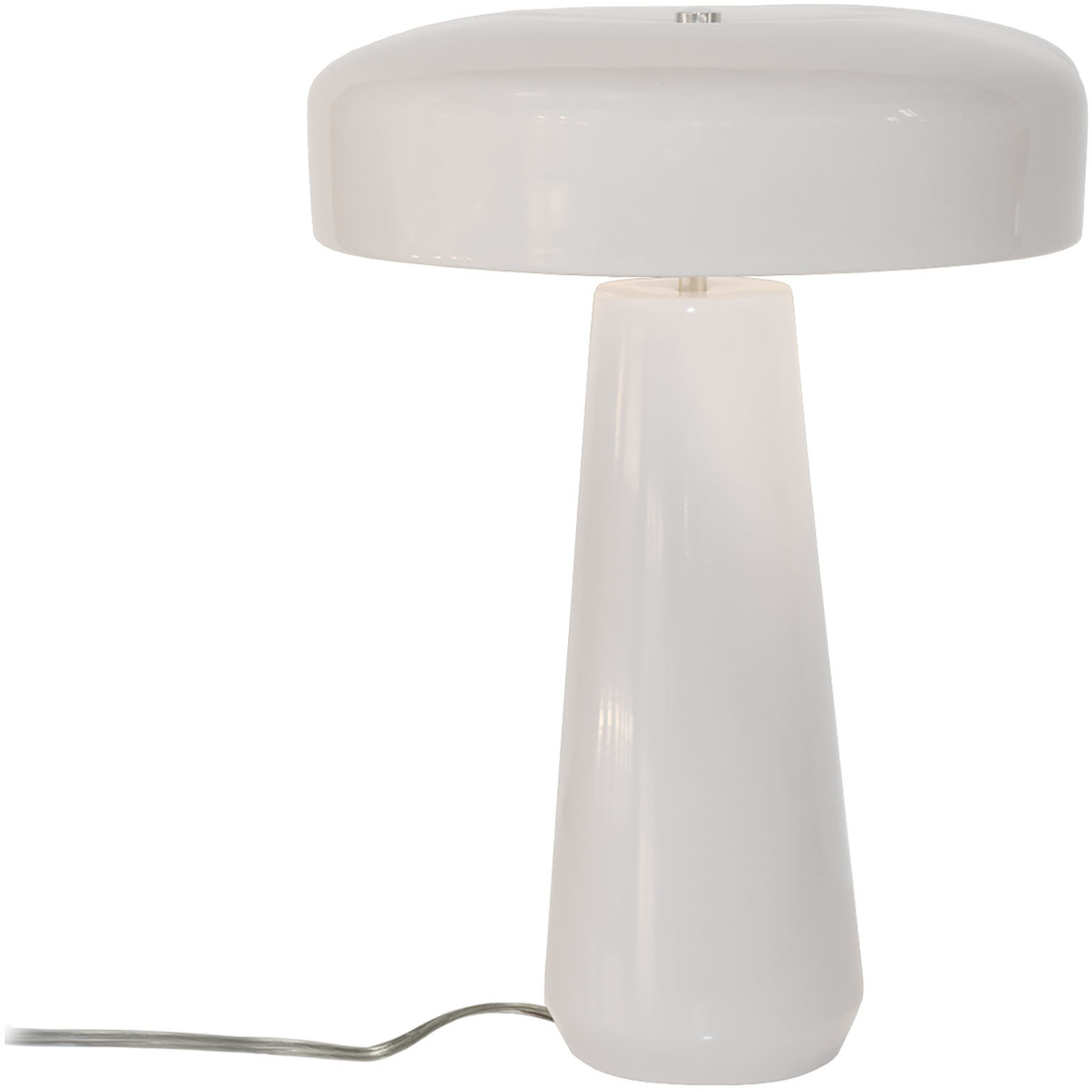Portable 17.75 inch 60 watt Gloss White and Gloss White Table Lamp Portable Light