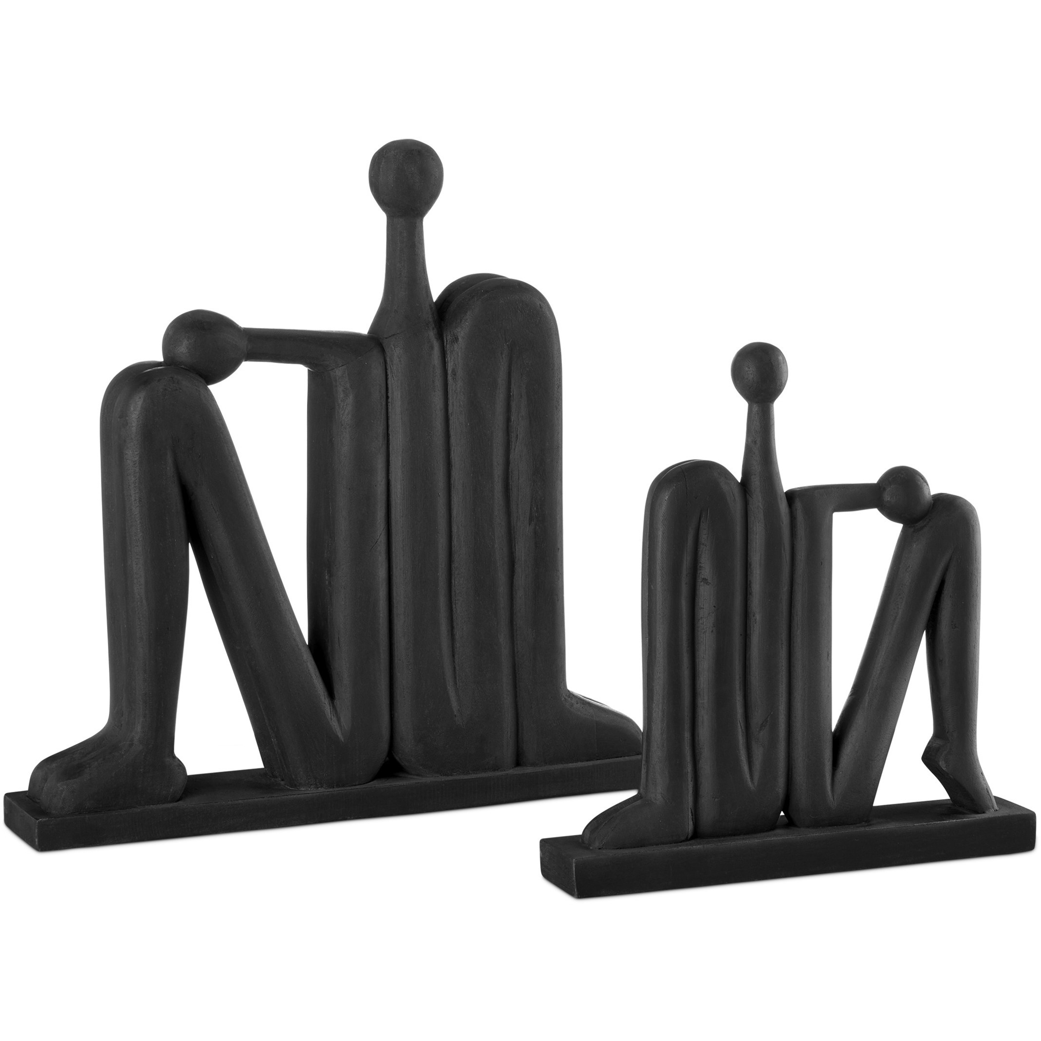 Abstract 18 X 17.25 inch Figure Sculptures, Set of 2