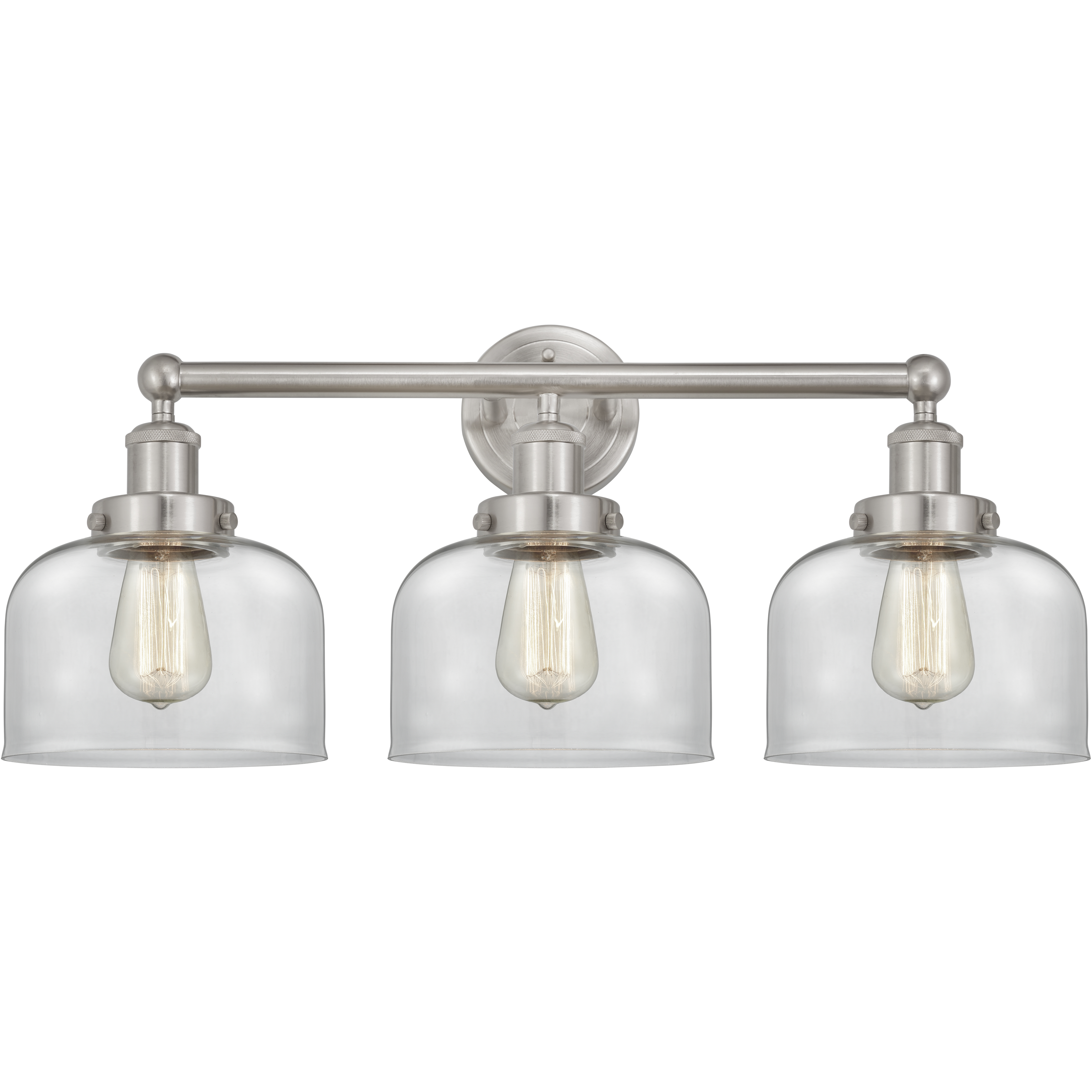 Bell 3 Light 24.5 inch Brushed Satin Nickel Bath Vanity Light Wall Light