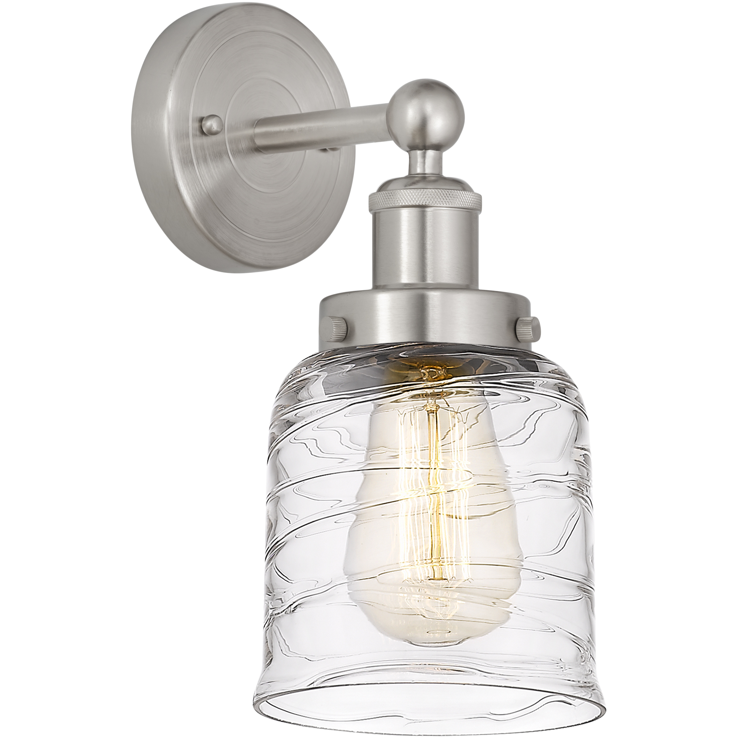 Bell 1 Light 6.5 inch Brushed Satin Nickel Sconce Wall Light