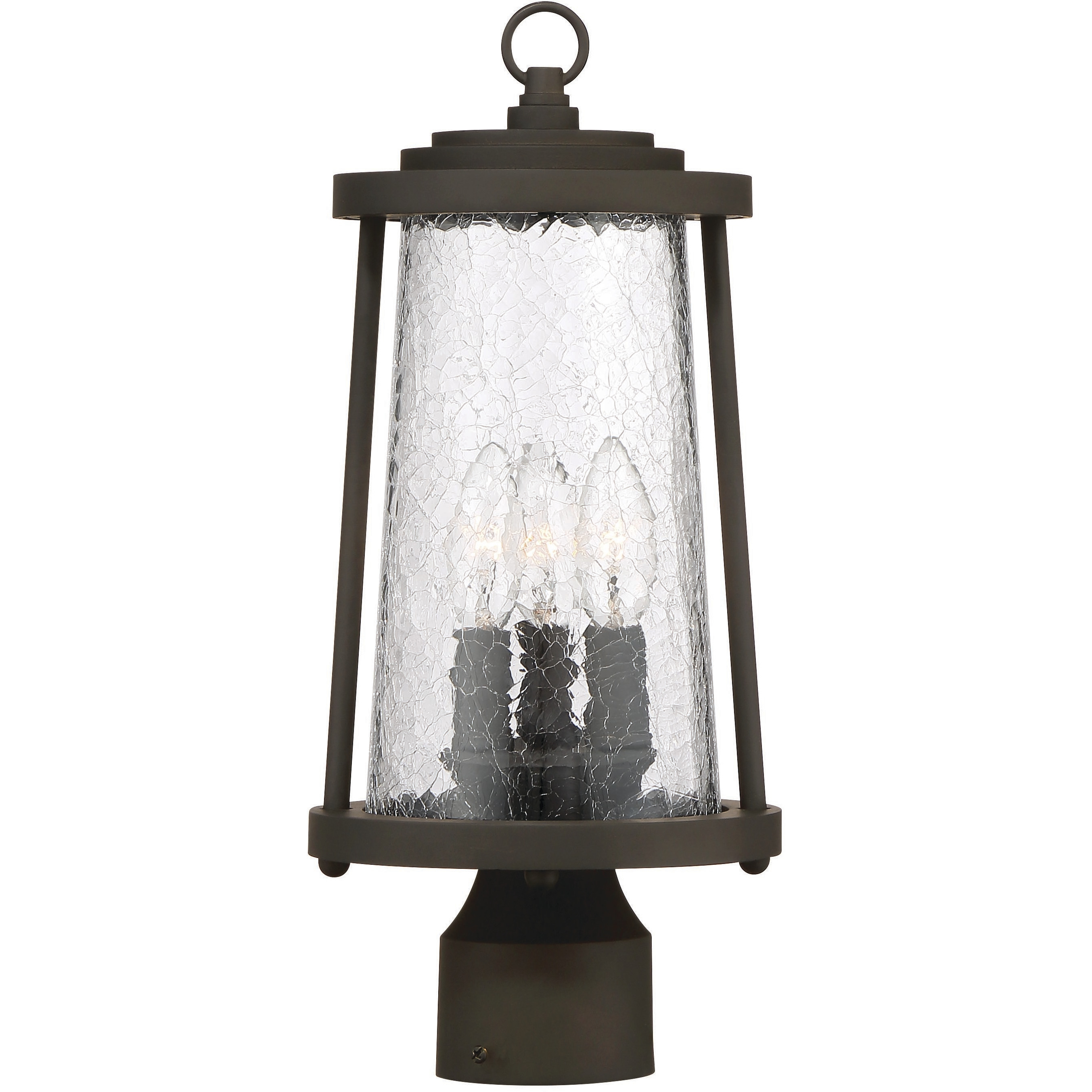 Haverford Grove 3 Light 16.25 inch Oil Rubbed Bronze Outdoor Post Mount Lantern, The Great Outdoors