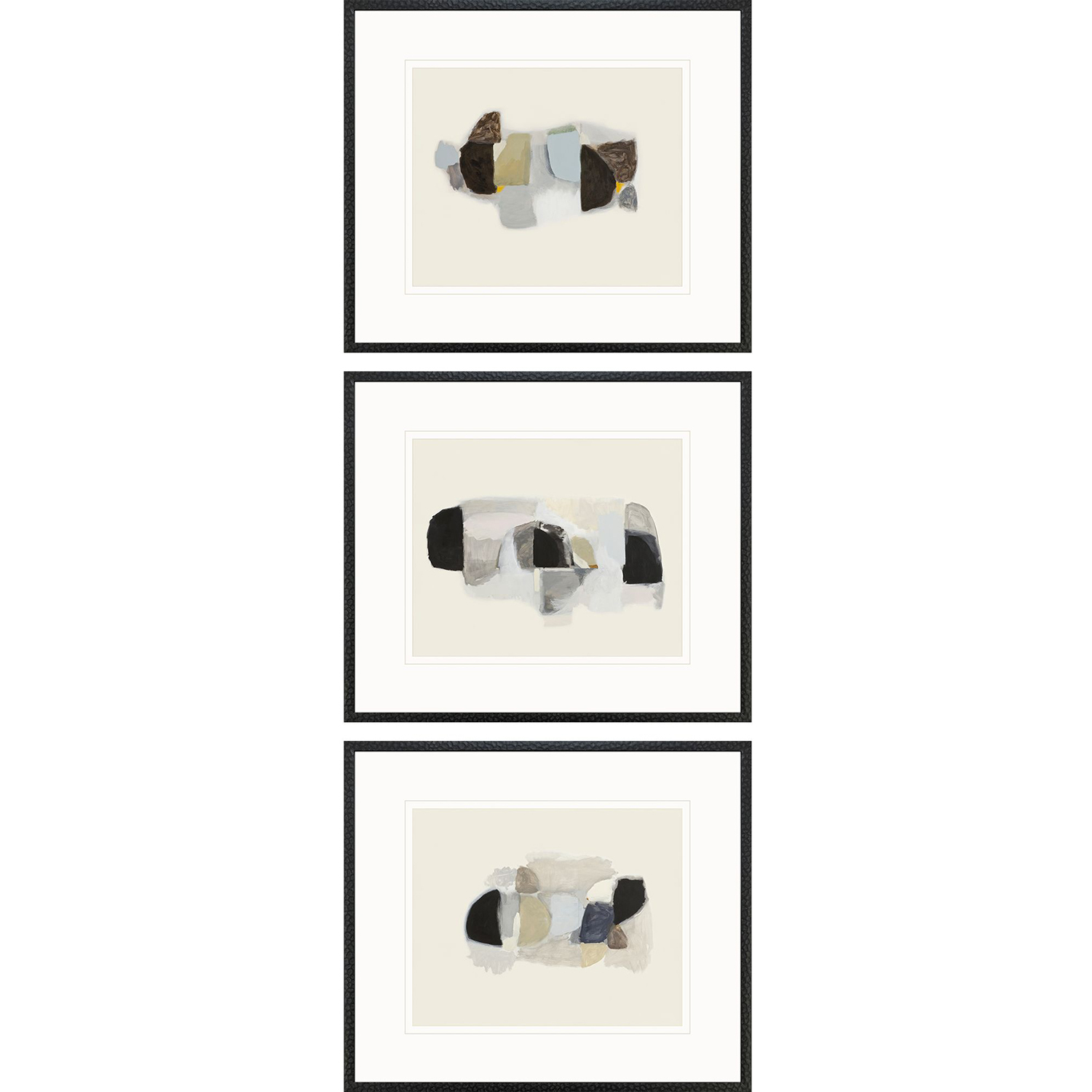 Aitkin / Goudy Sans Black and Blue and Gray and Green Framed Art
