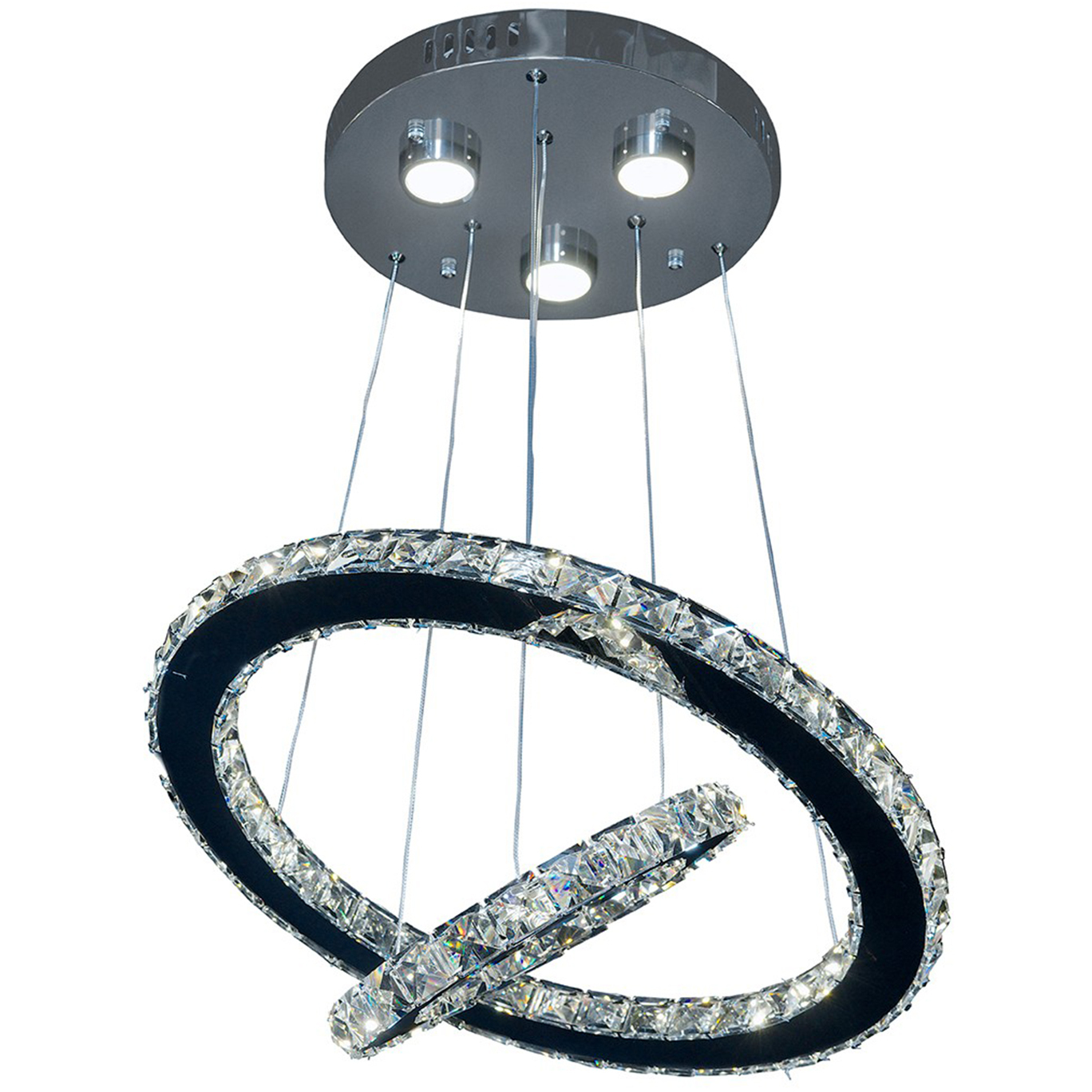 Blair 5 Light 19.68 inch Chrome 2-Tier Ring Pendant Ceiling Light
