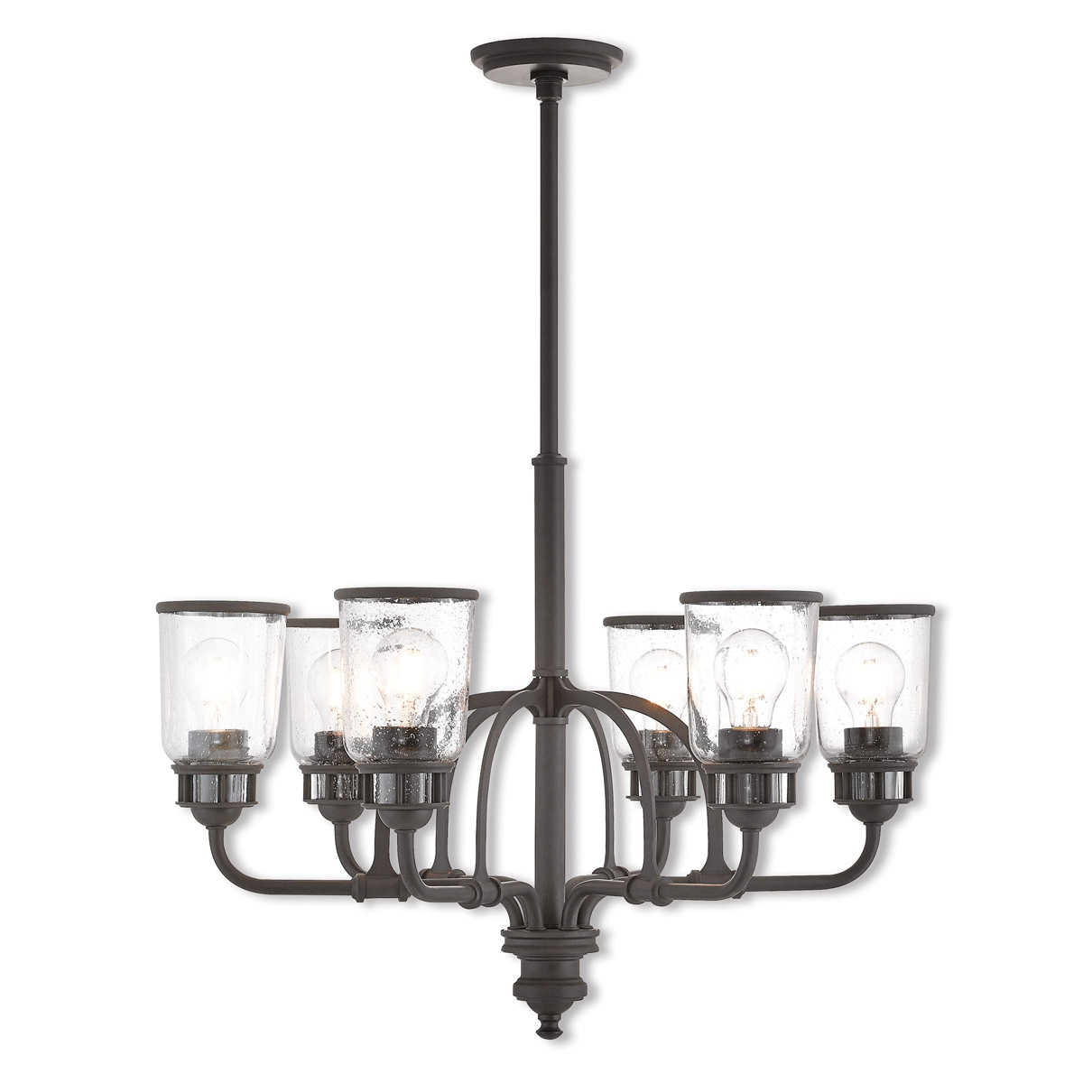 Lawrenceville 6 Light 26.25 inch Bronze Chandelier Ceiling Light
