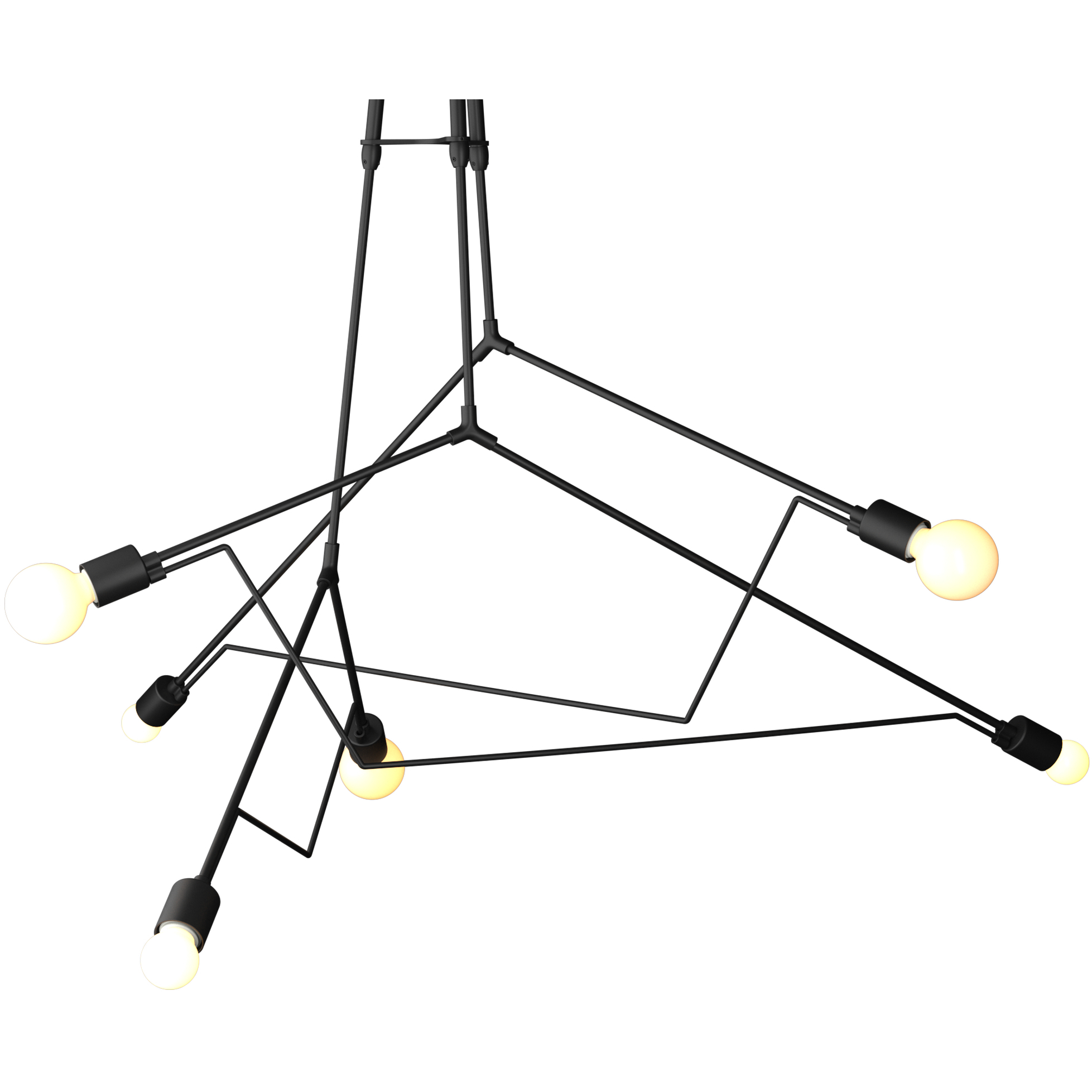 Divergence 6 Light 54.2 inch Coastal Black Outdoor Pendant, Long