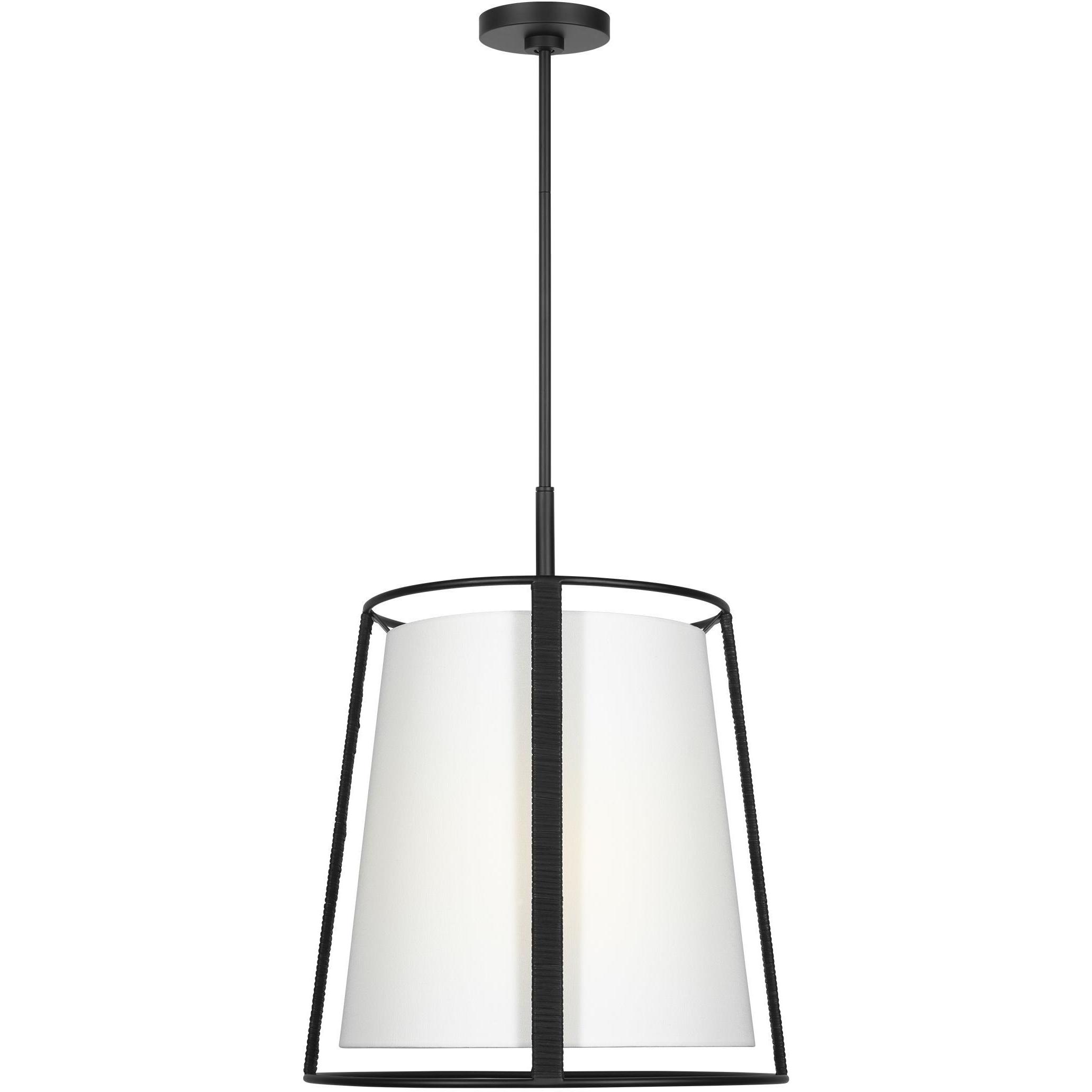 Drew & Jonathan Cortes 2 Light 18 inch Midnight Black Hanging Shade Ceiling Light, Large