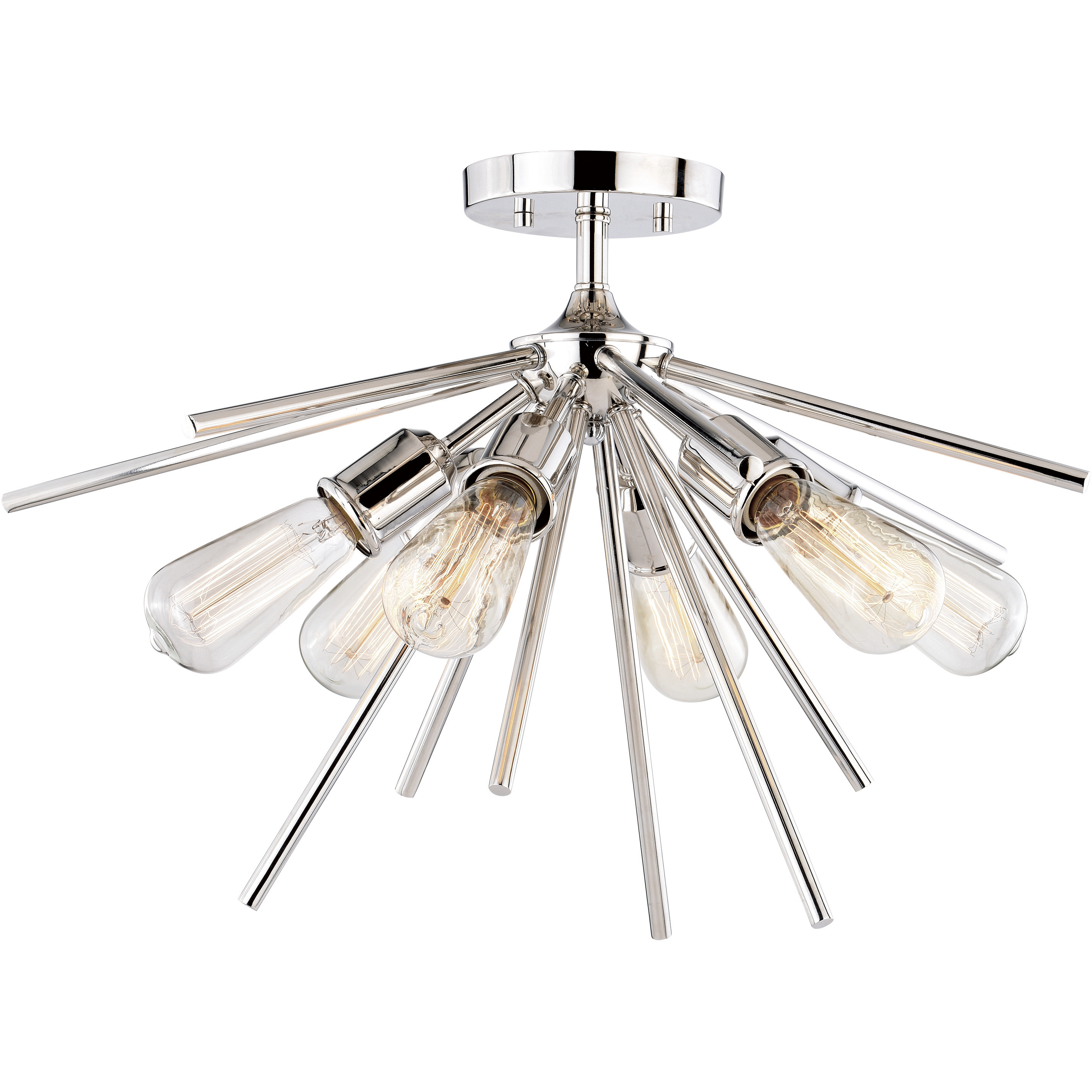 Estelle LED 24 inch Polished Nickel Semi-Flush Mount Ceiling Light