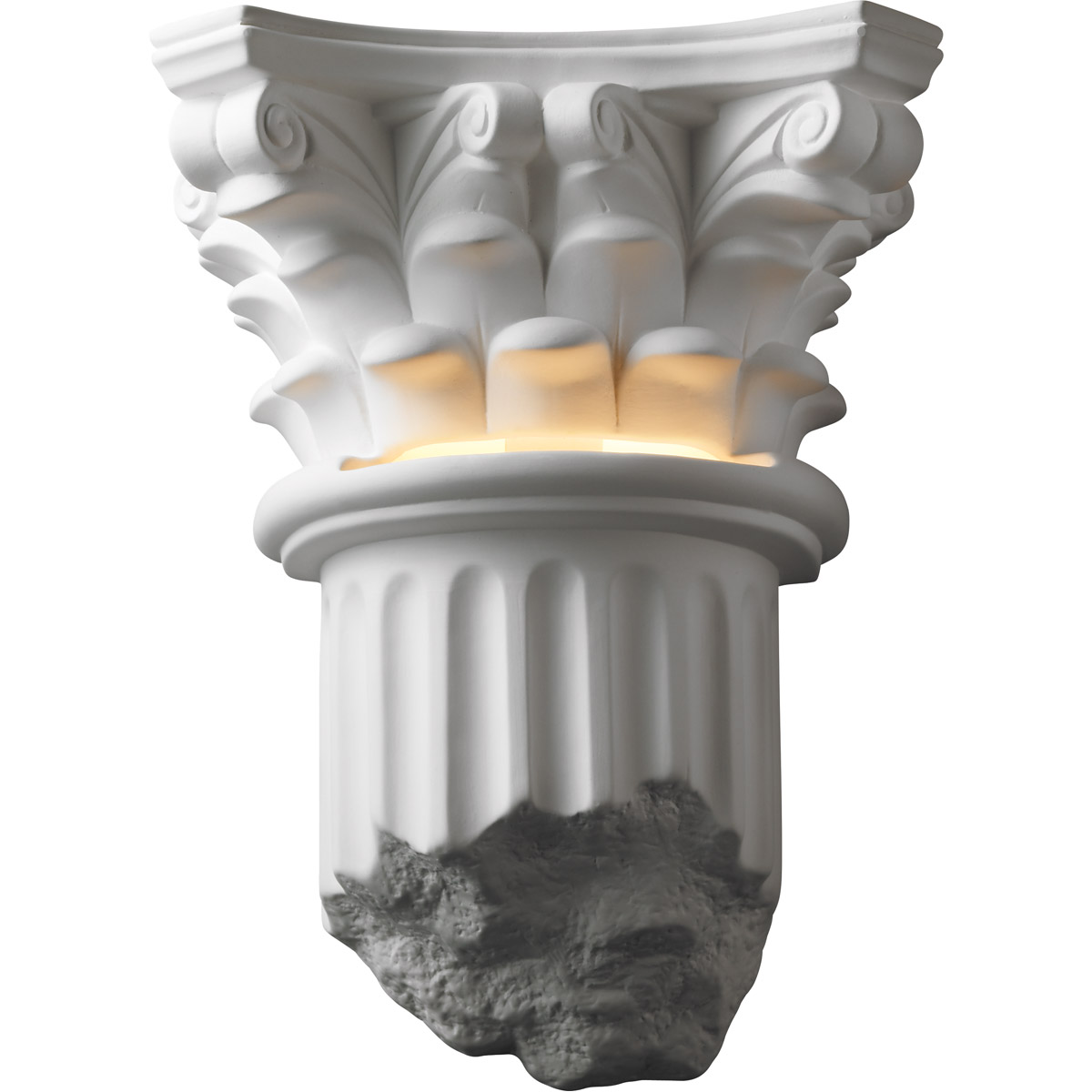 Ambiance 12 inch White Crackle Wall Sconce Wall Light