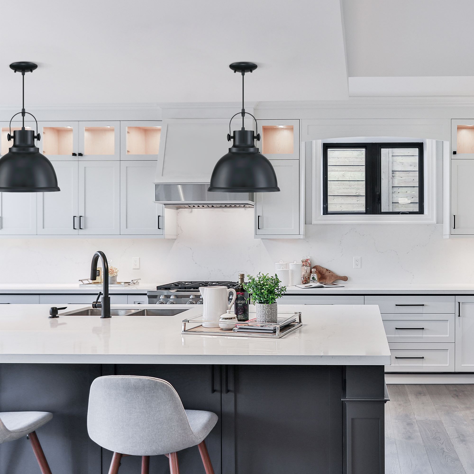 Harmon 1 Light 12 inch Black Pendant Ceiling Light