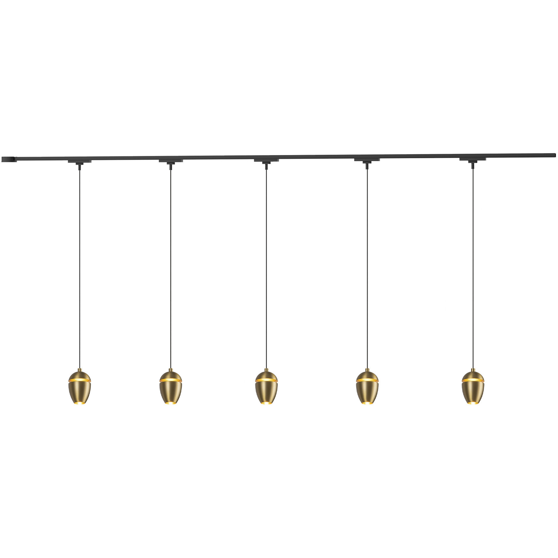 Eloa 120 Brushed Gold Trilo Track Ceiling Light