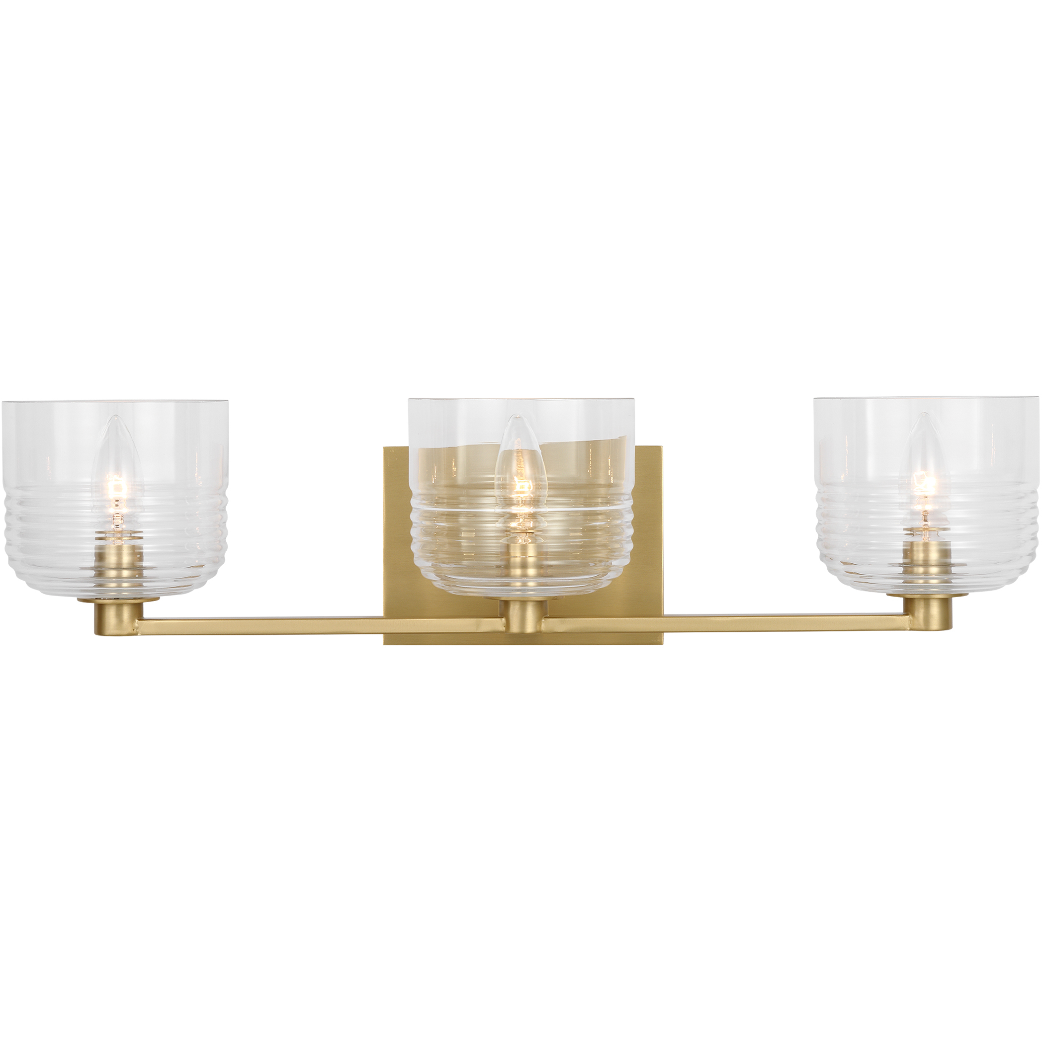 Drew & Jonathan Lochdale 3 Light 24.25 inch Satin Brass Vanity Light Wall Light, Large