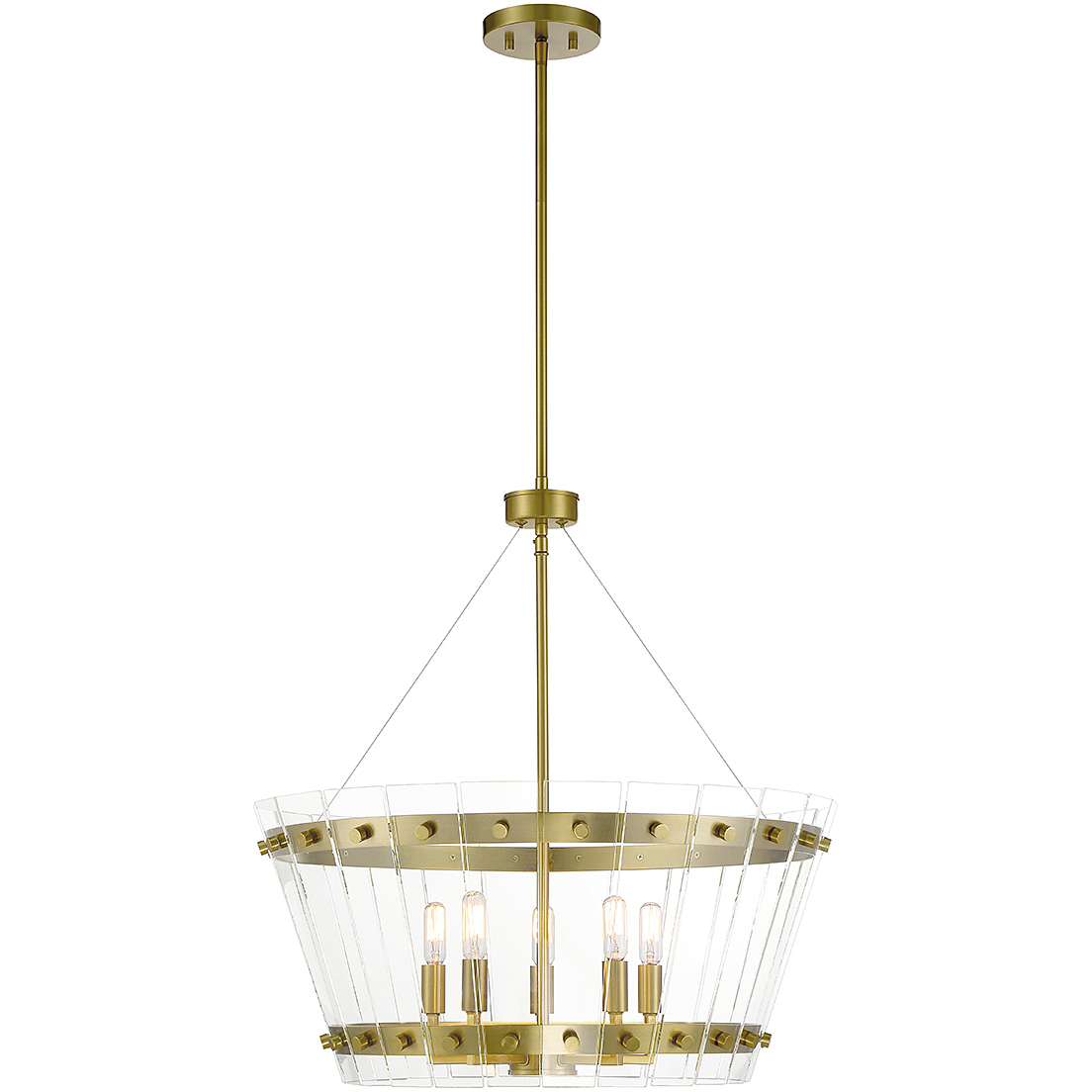 Ventari 5 Light 24 inch Warm Brass Pendant Ceiling Light