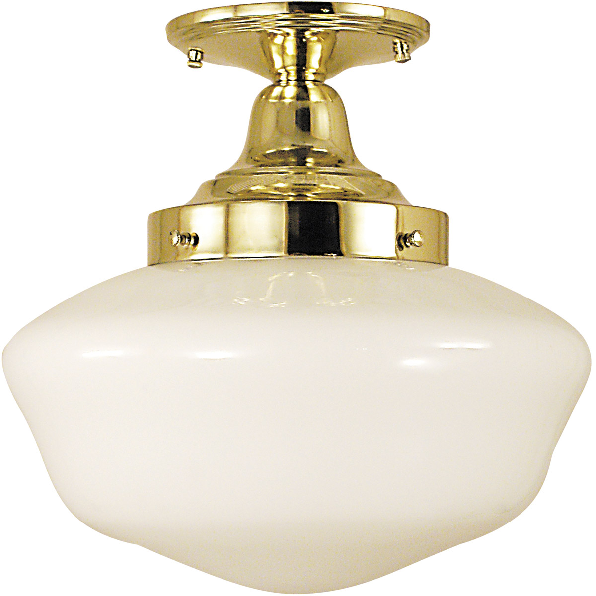 Taylor 1 Light 12 inch Polished Brass Semi-Flush Mount Ceiling Light