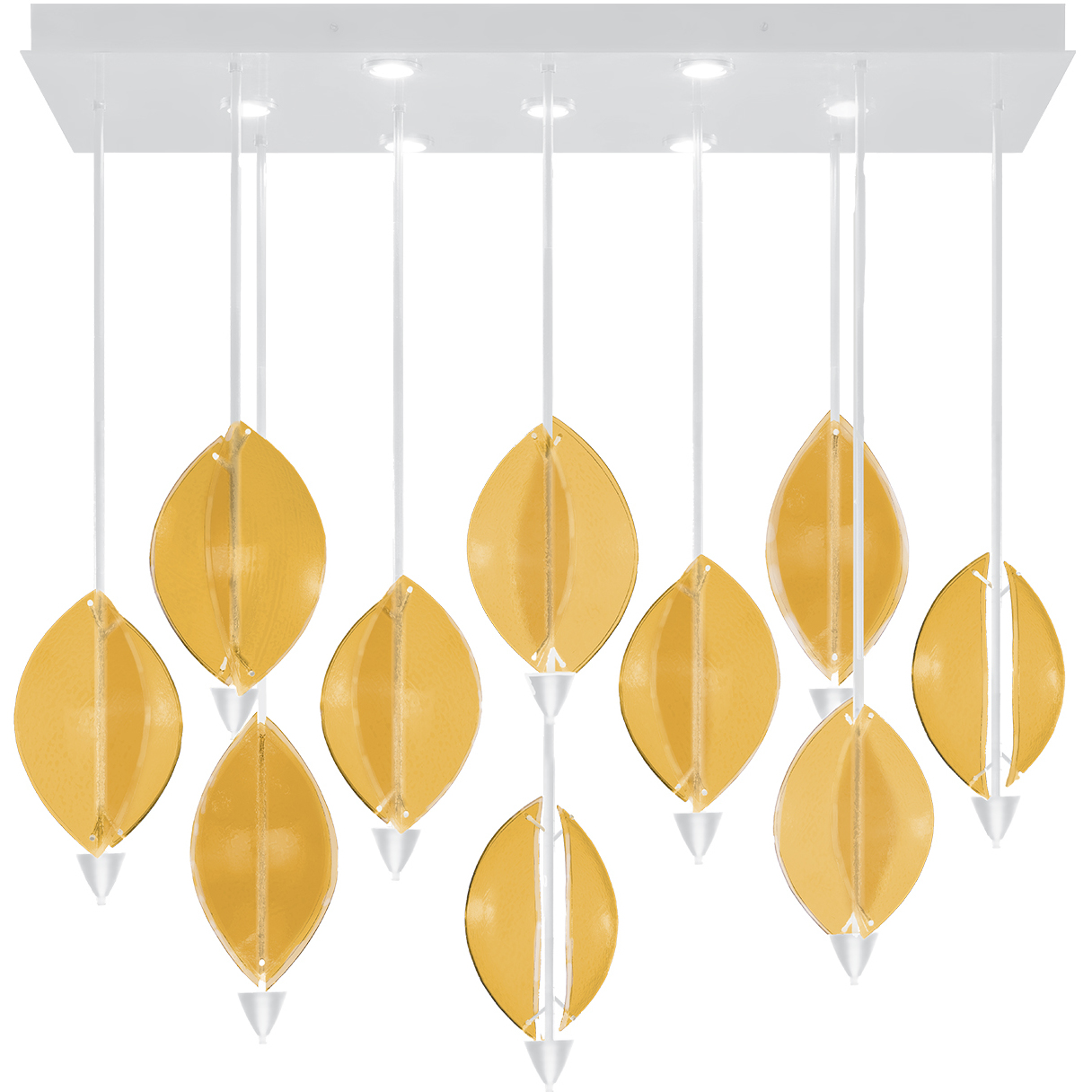 Embark 17 Light 59 inch White Pendant Ceiling Light